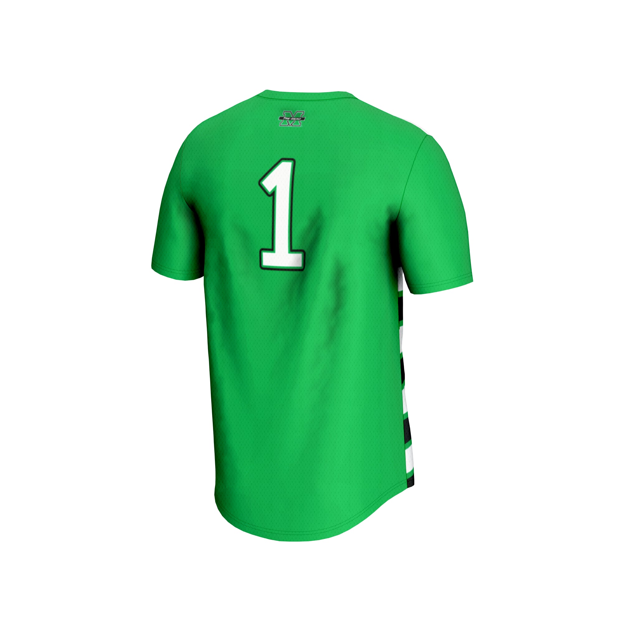 #1 Marshall Thundering Herd Youth Lightweight Soccer Fashion Jersey Kelly Green - back view