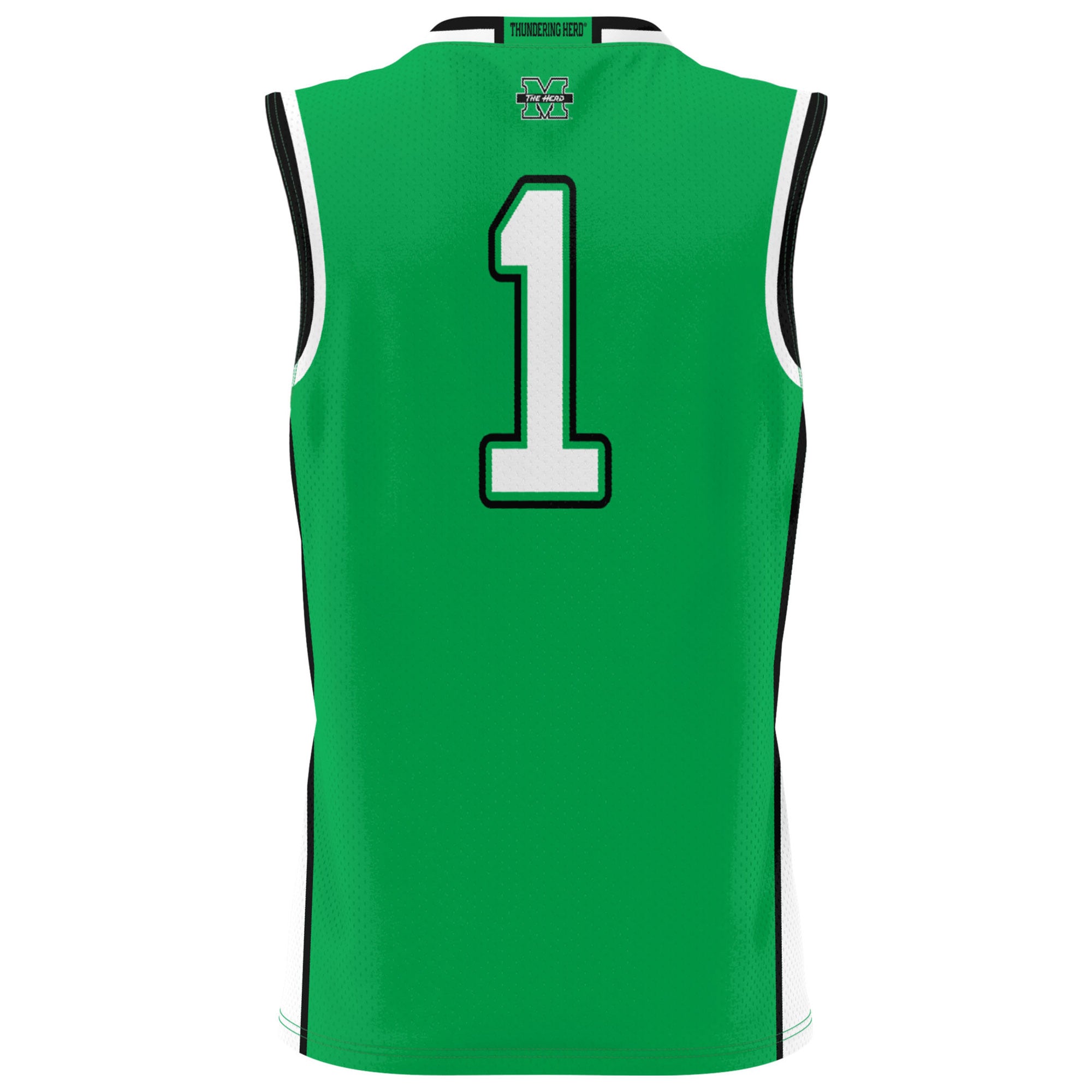 #1 Marshall Thundering Herd Youth Lightweight Basketball Fashion Jersey Kelly Green - back view