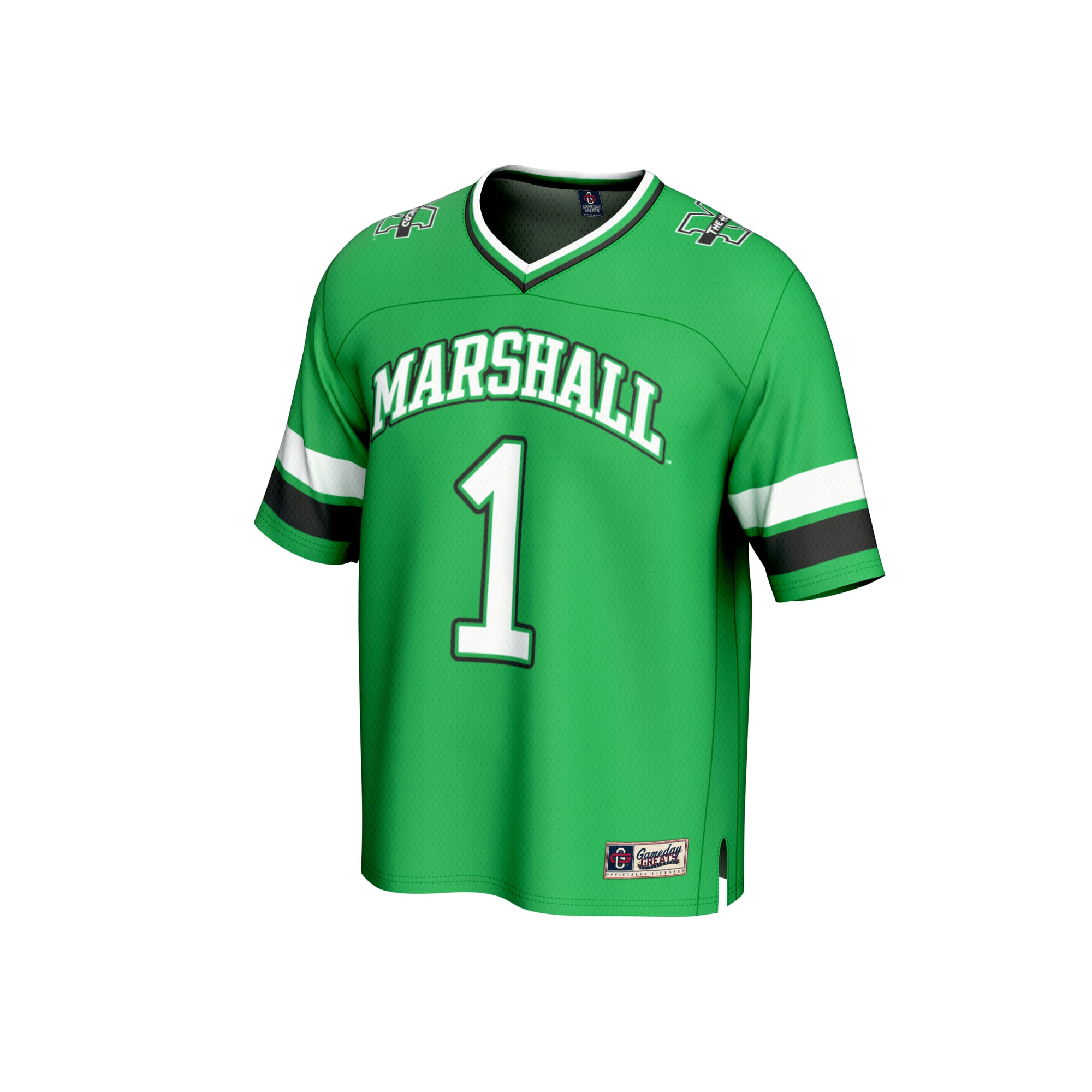 #1 Marshall Thundering Herd Youth Lightweight Collegiate Football Fashion Jersey Kelly - front view