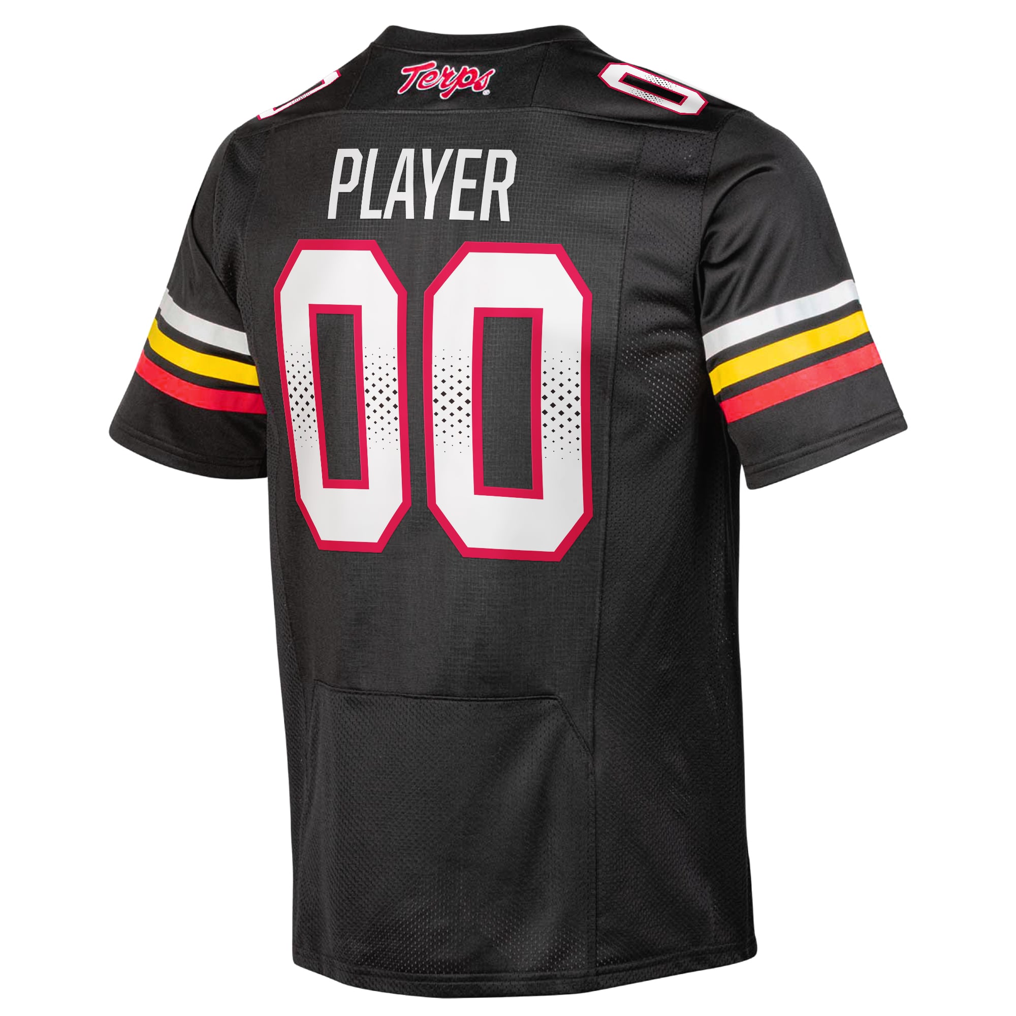 Maryland Terrapins Football Jersey Black - back view
