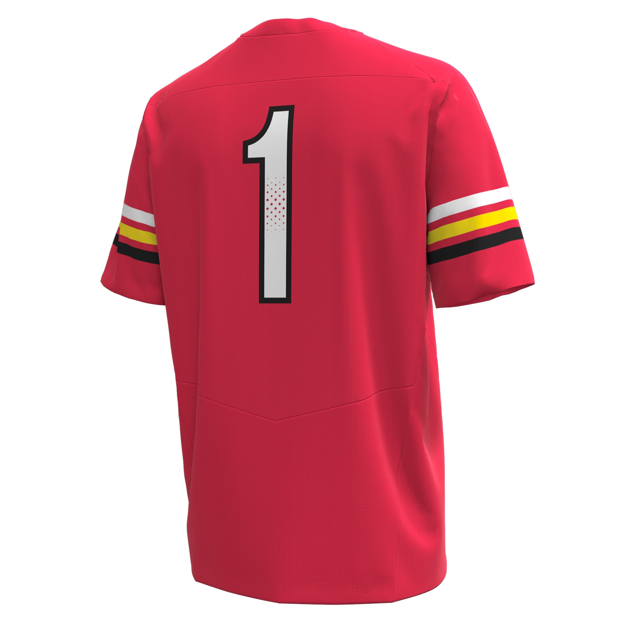 #1 Maryland Terrapins Football Jersey Red - back view
