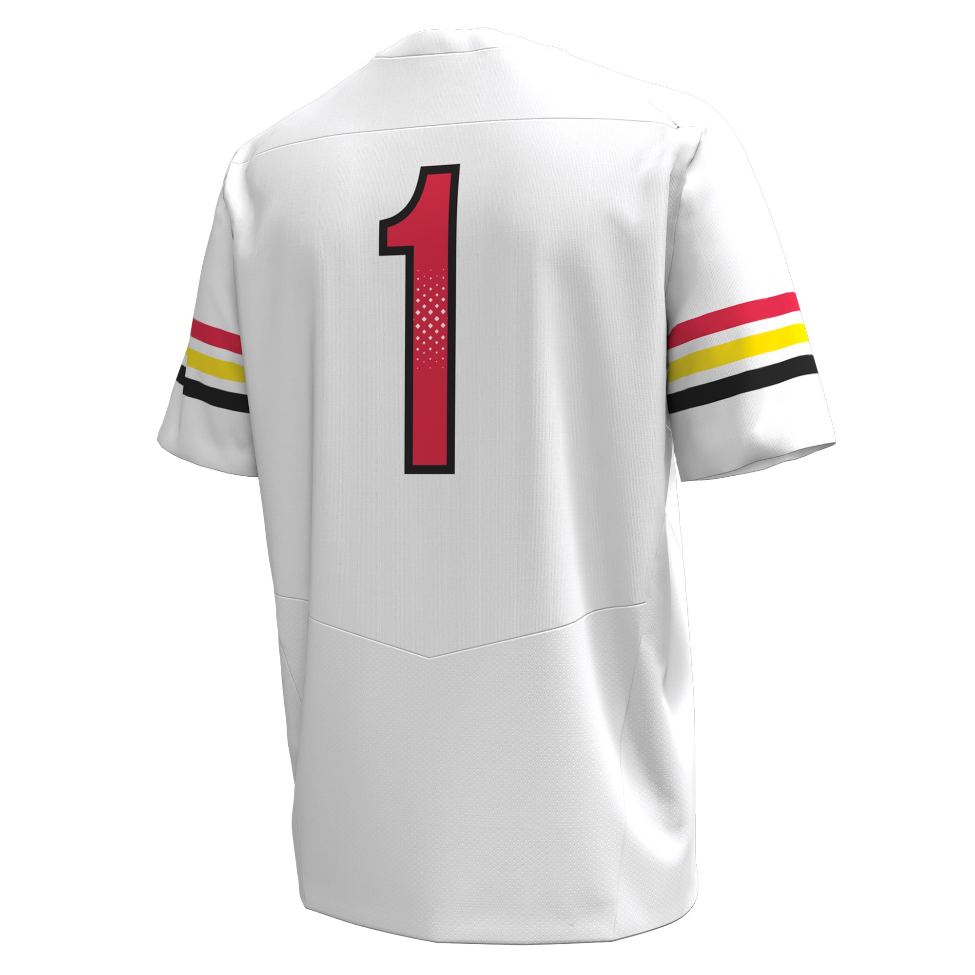 #1 Maryland Terrapins Football Jersey White - back view