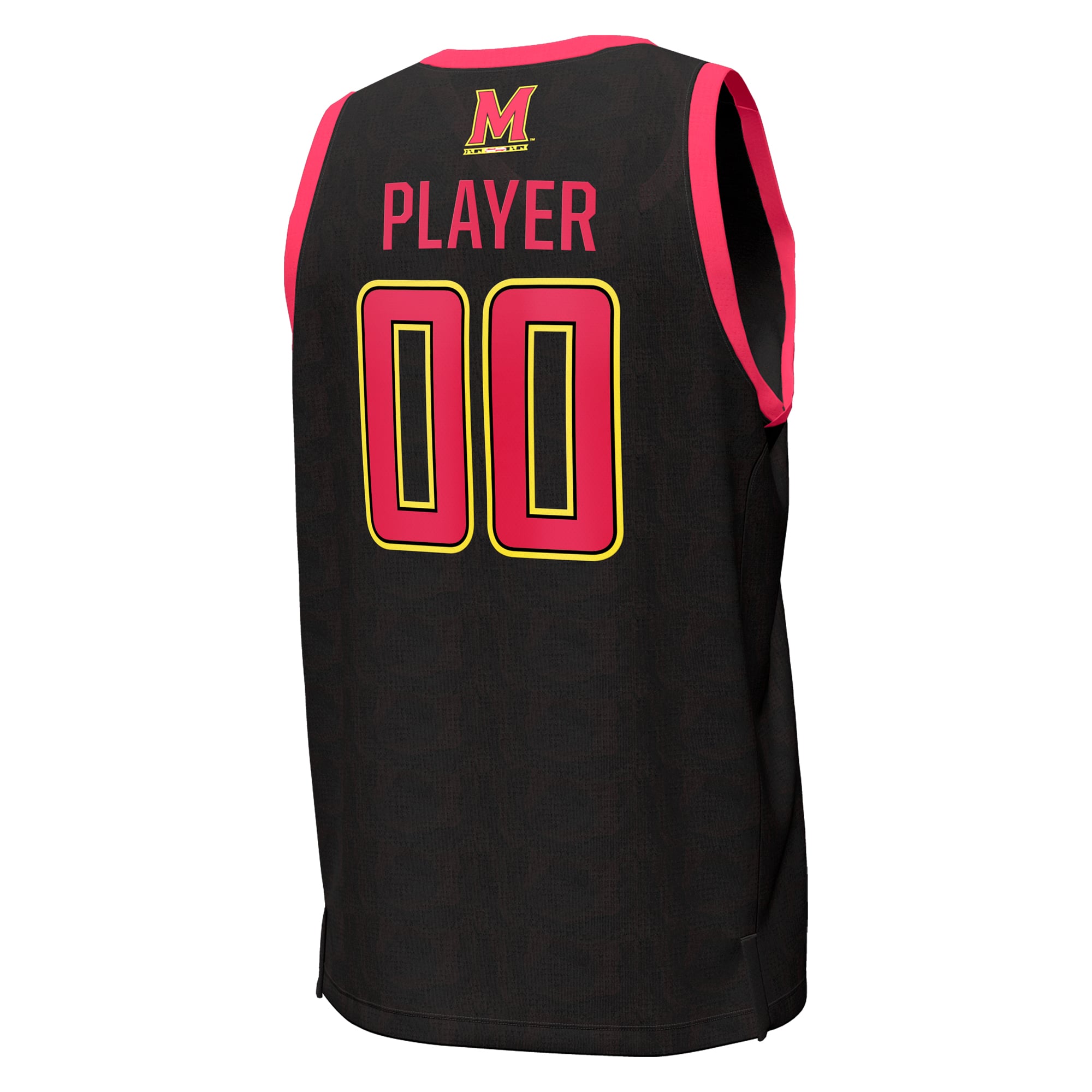 Maryland Terrapins Men's Basketball Jersey Black - back view