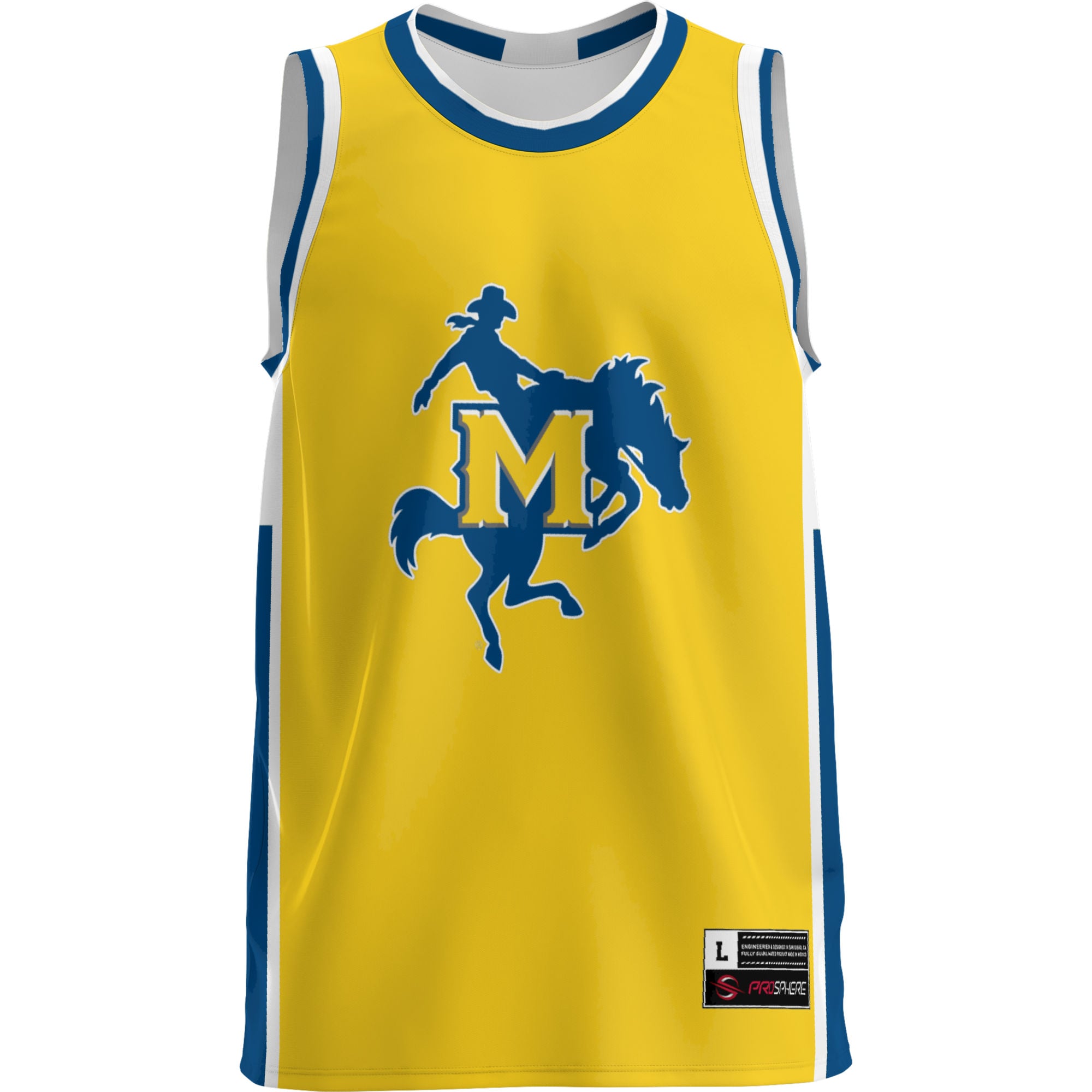 McNeese State Cowboys Lightweight Basketball Jersey Blue - front view