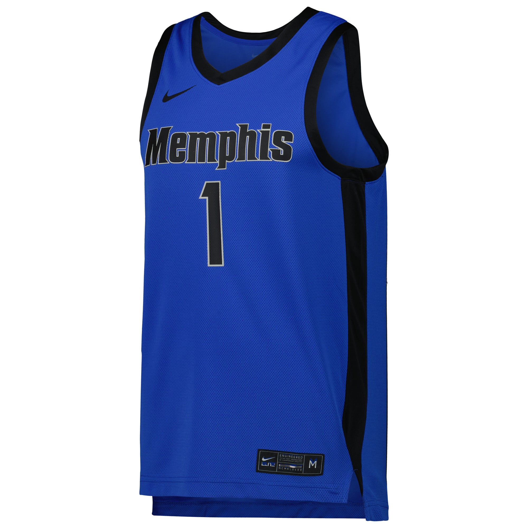 #1 Memphis Tigers Basketball Jersey Blue - front view