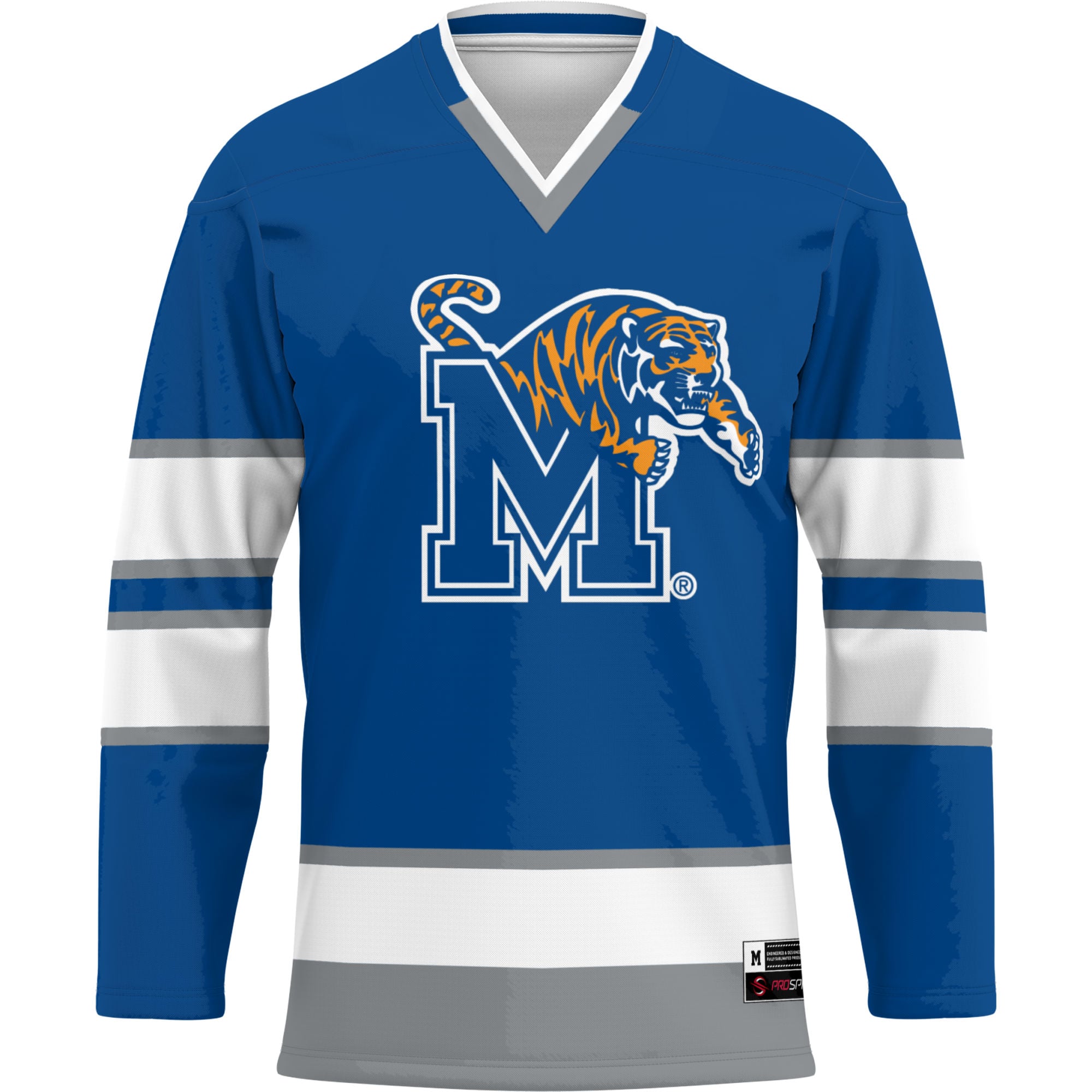Memphis Tigers Hockey Jersey Royal - front view