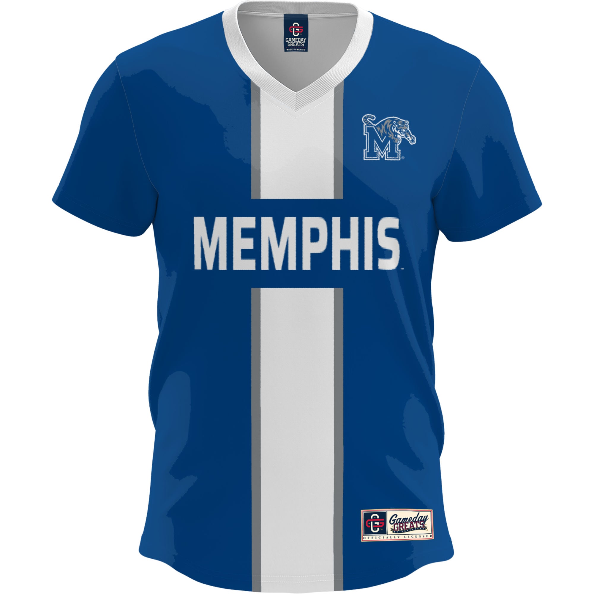 Memphis Tigers Youth Lightweight Soccer Fashion Jersey Royal - front view