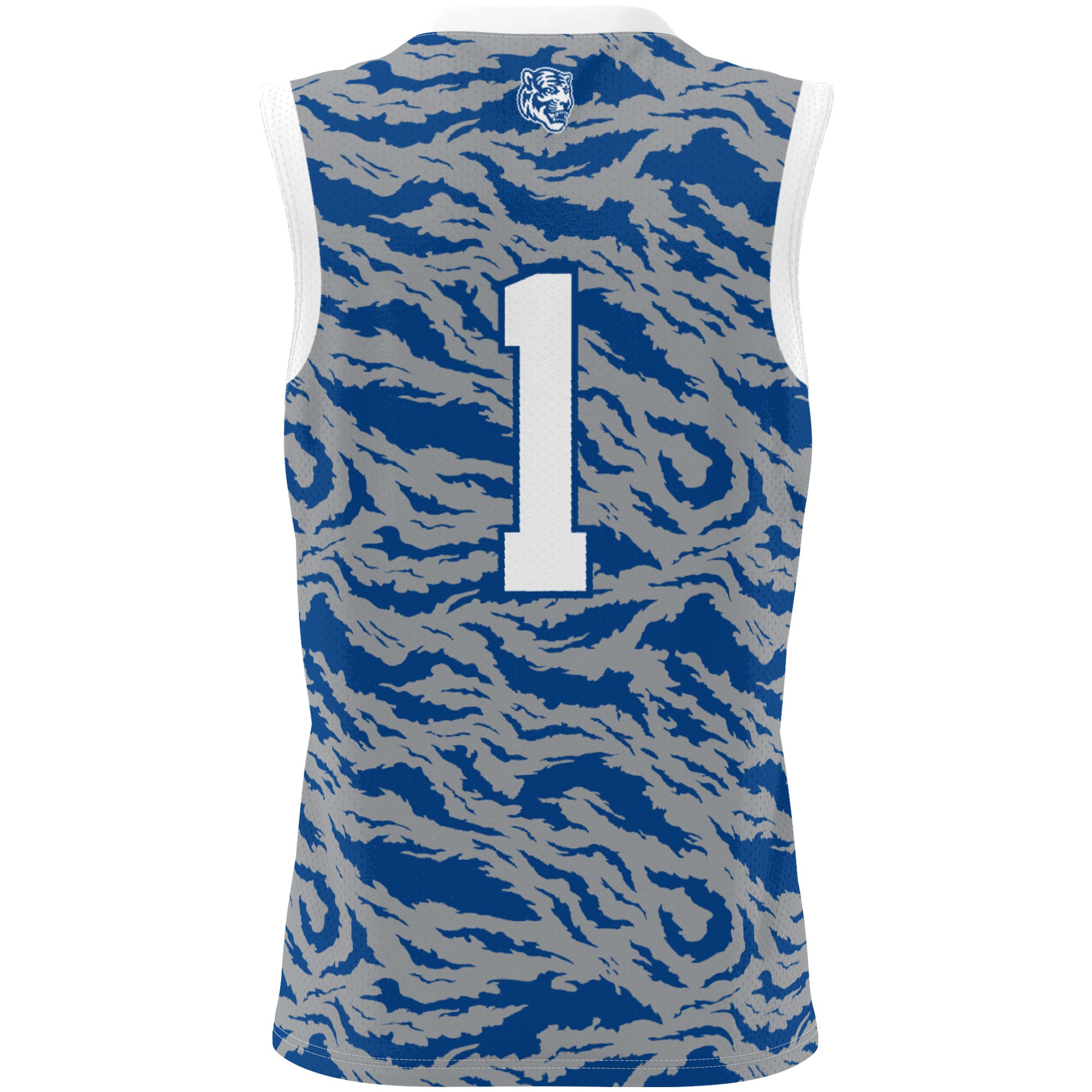#1 Memphis Tigers Unisex Lightweight Basketball Jersey Royal - back view