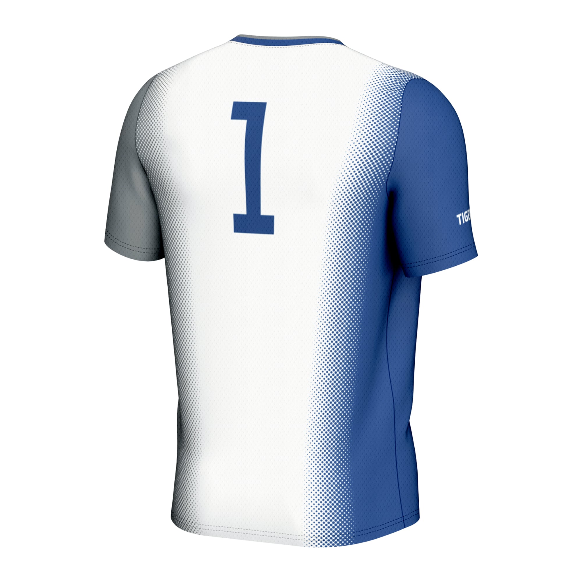 #1 Memphis Tigers Unisex Lightweight Women's Soccer Jersey White - back view