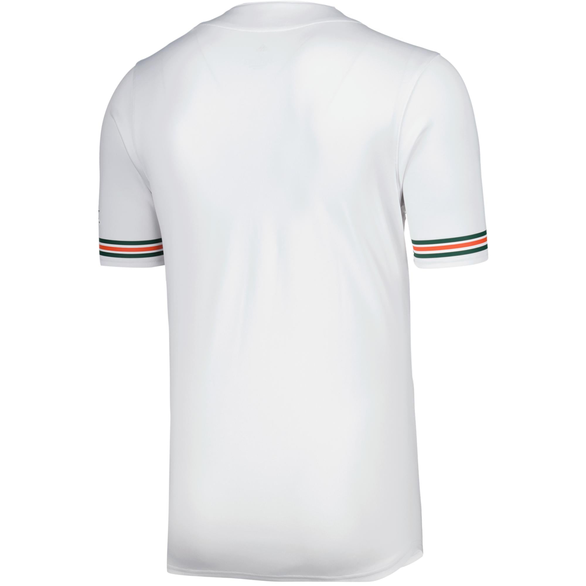 Miami Hurricanes Baseball Jersey White - back view