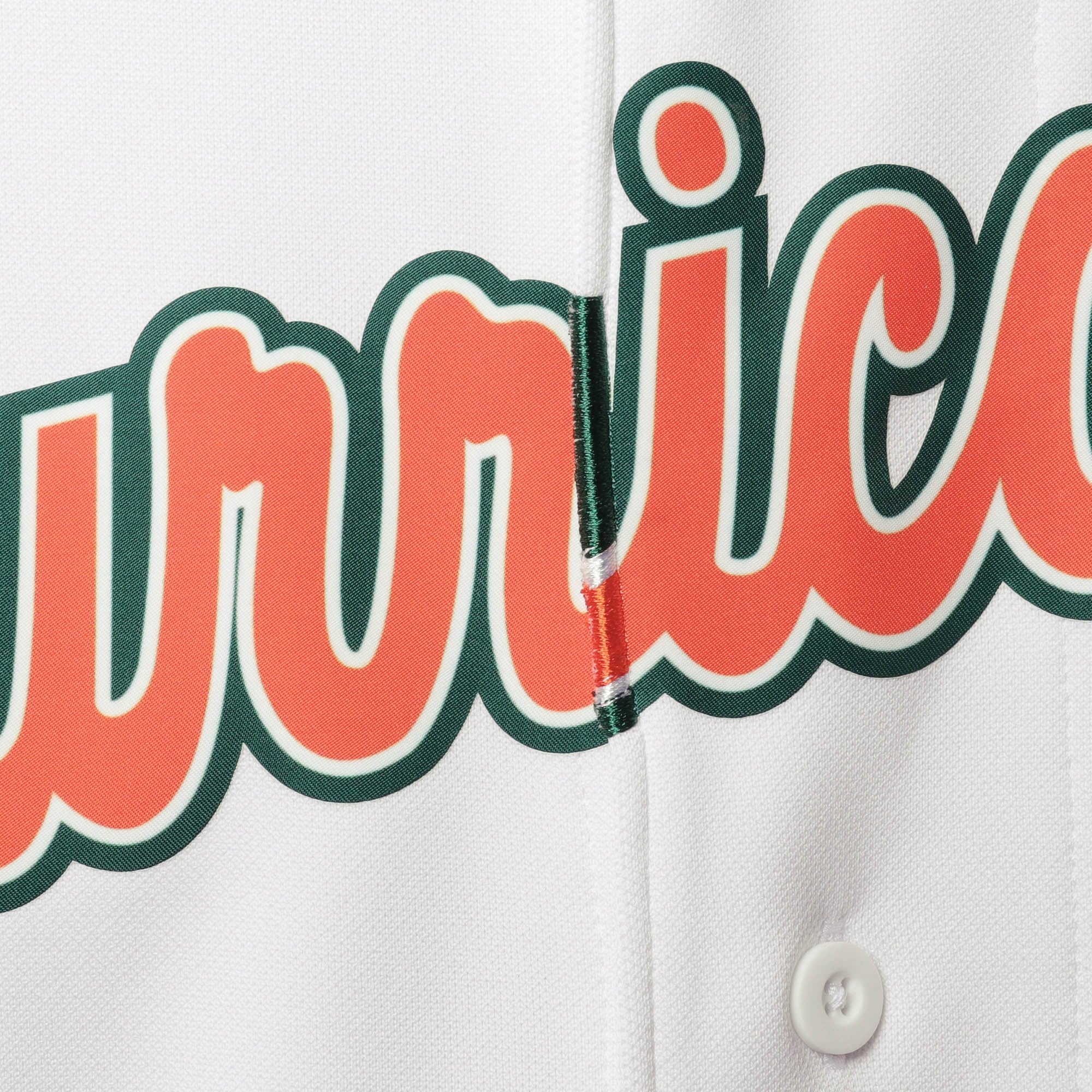 Miami Hurricanes Baseball Jersey White - detail view 1