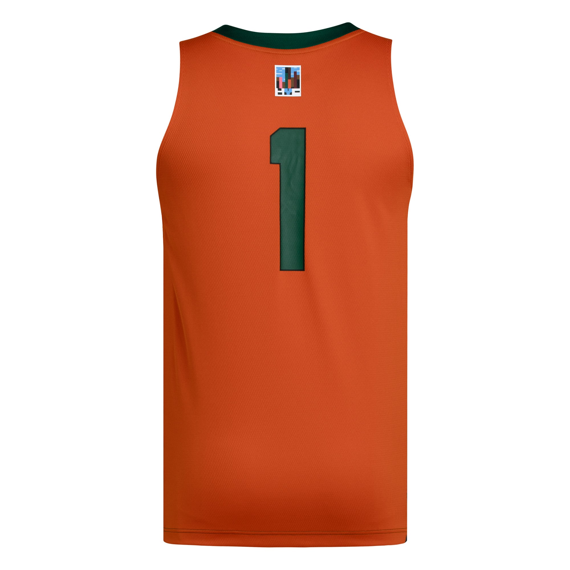 #1 Miami Hurricanes Black History Month Basketball Jersey Green/Orange - back view
