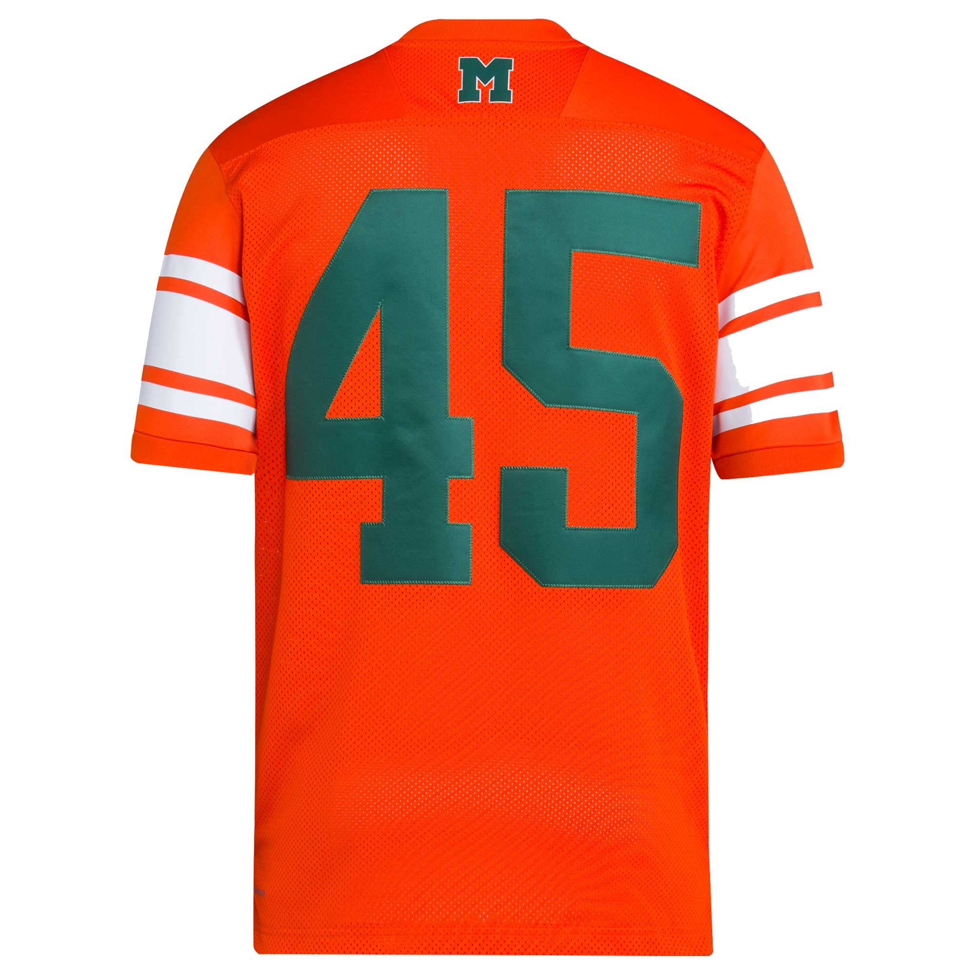 #45 Miami Hurricanes Football Icon Jersey Orange - back view