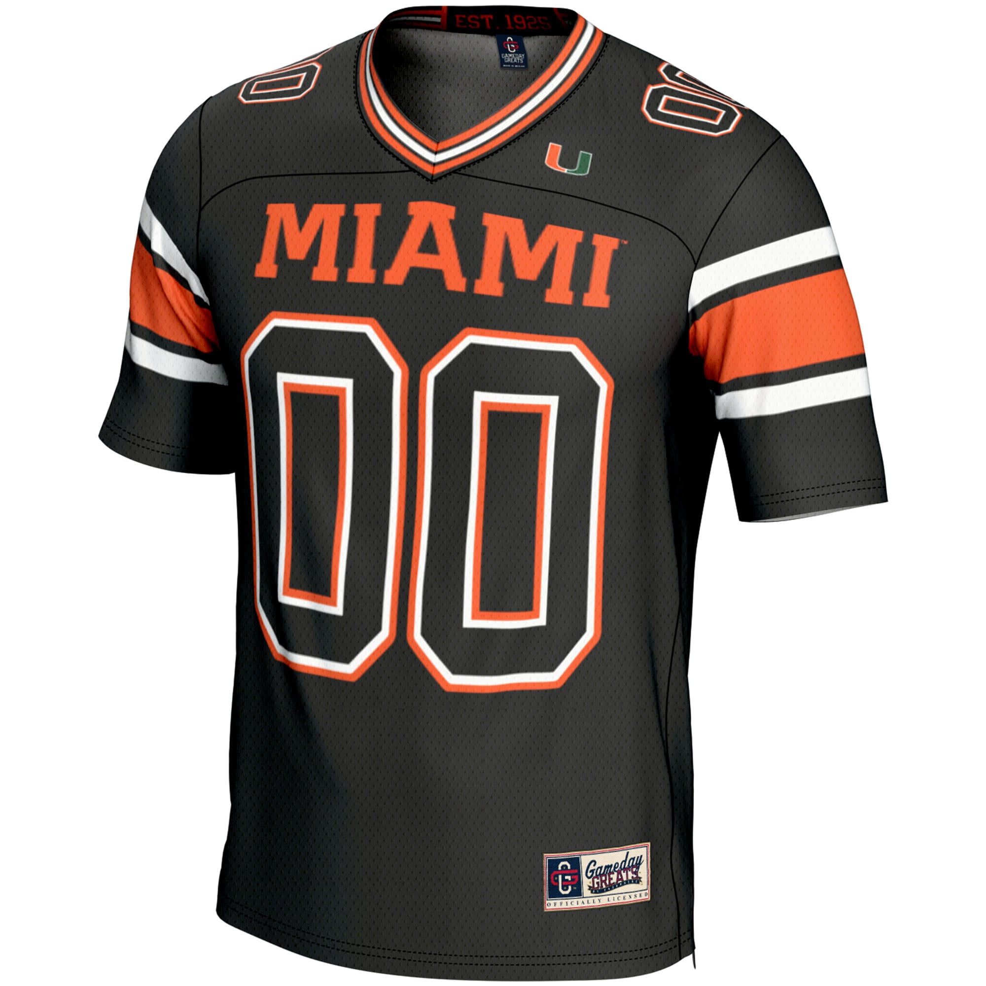 Miami Hurricanes Football Jersey Black - front view