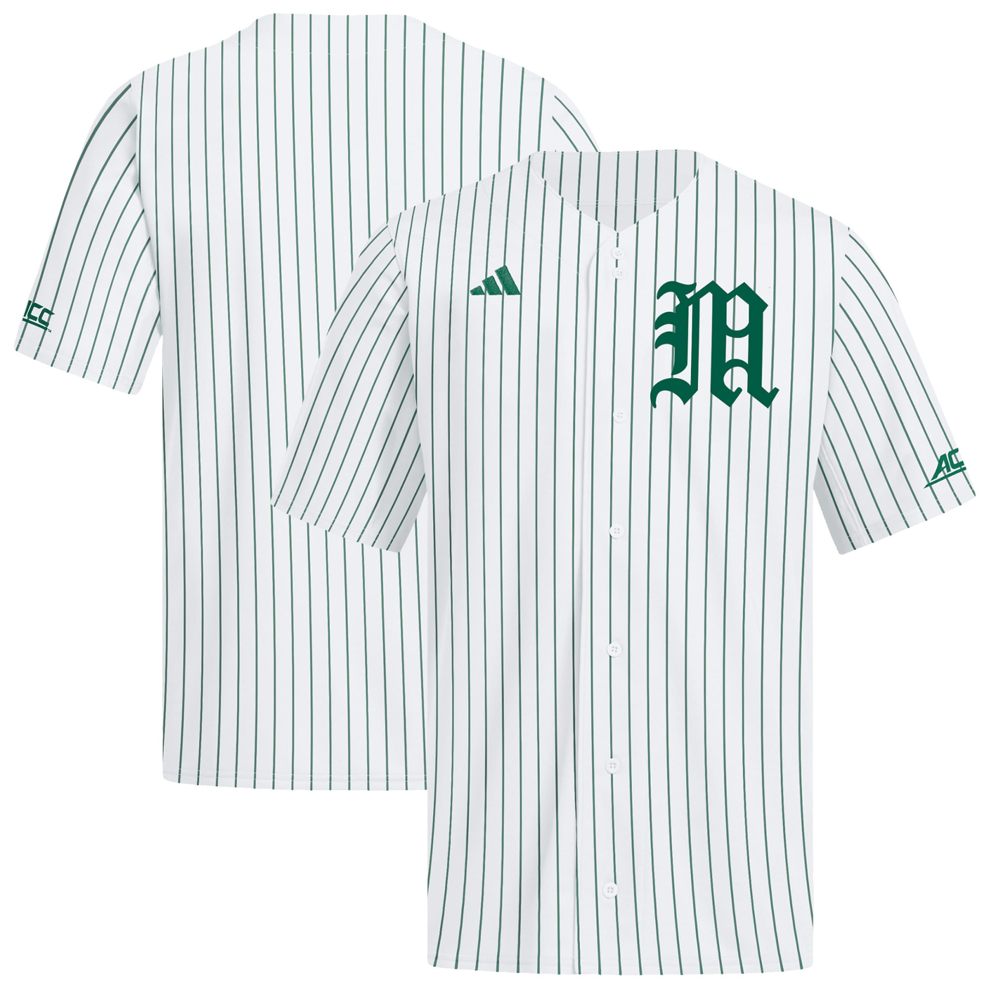 Miami Hurricanes Home Baseball Jersey White - front and back view