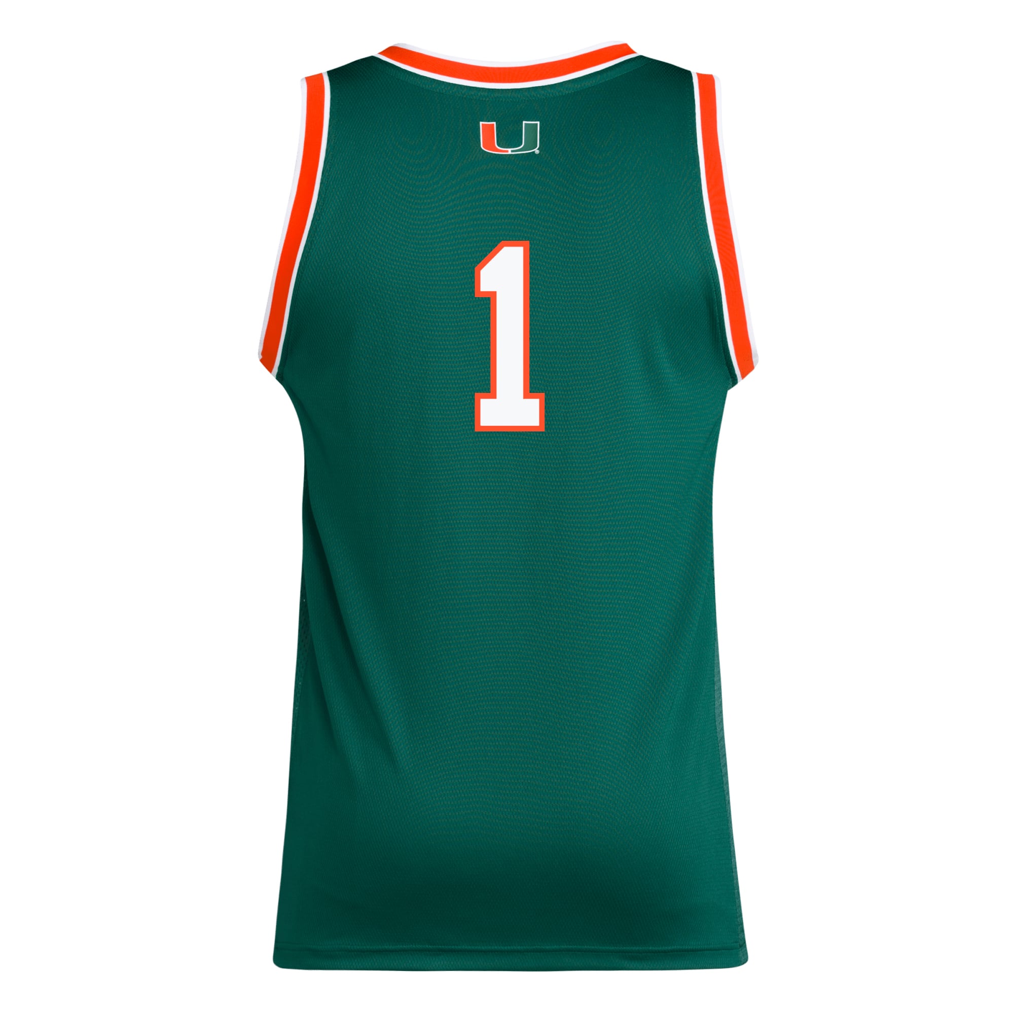 #1 Miami Hurricanes Jersey Green - back view