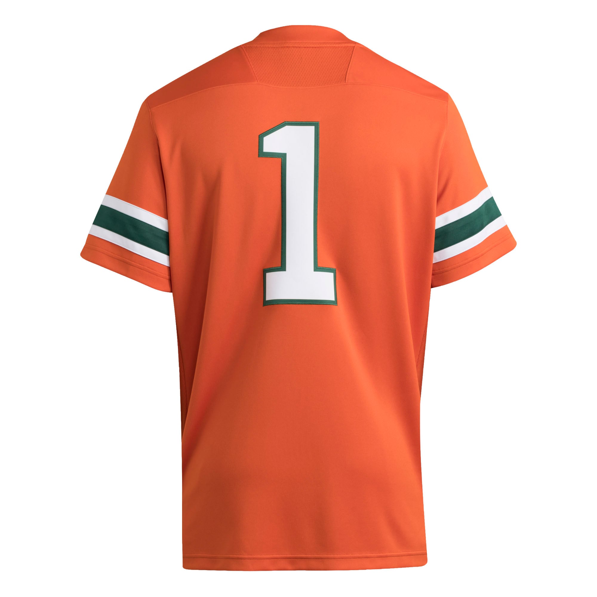 #1 Miami Hurricanes Jersey Orange - back view