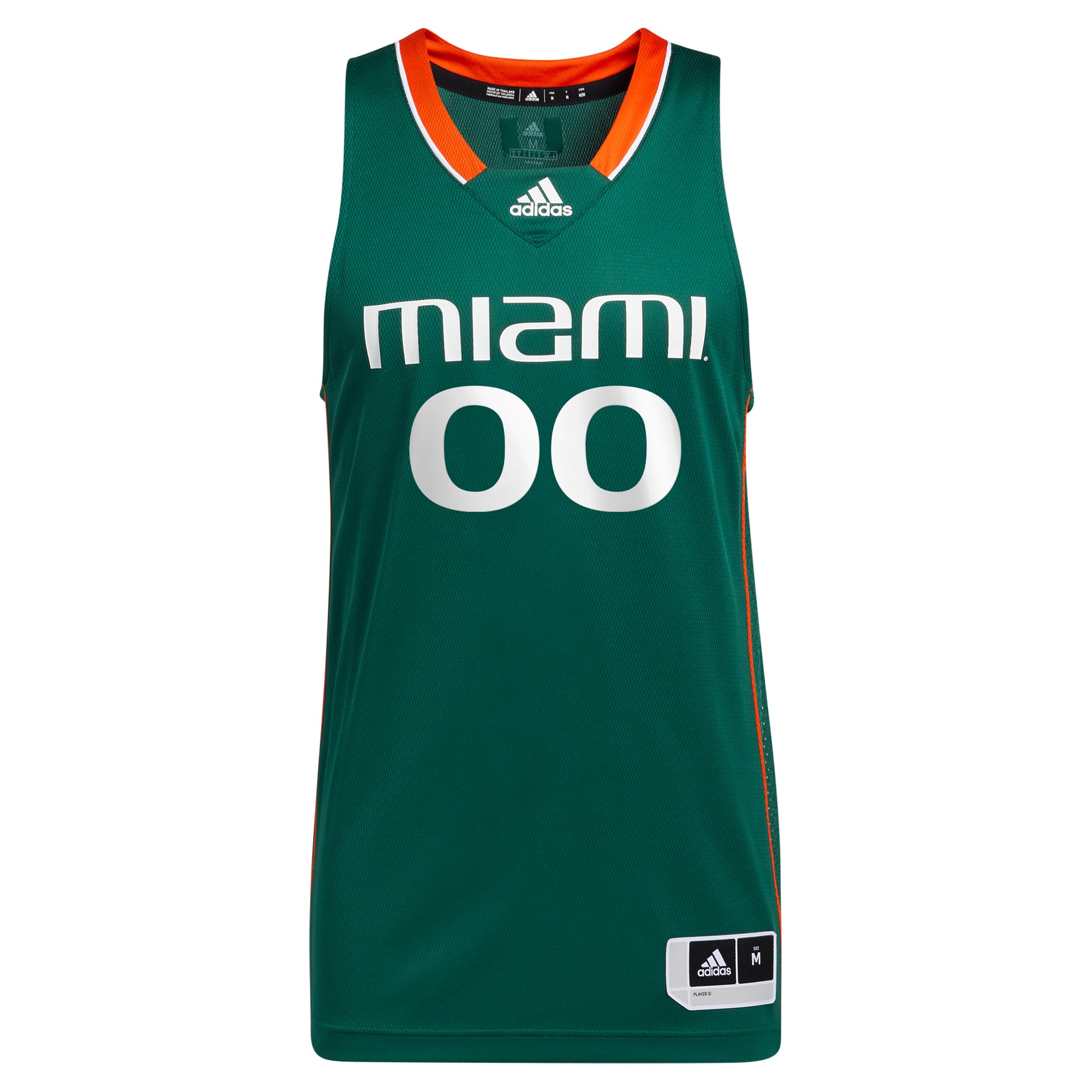 Miami Hurricanes Unisex Custom Alternate Basketball Jersey Green - front view