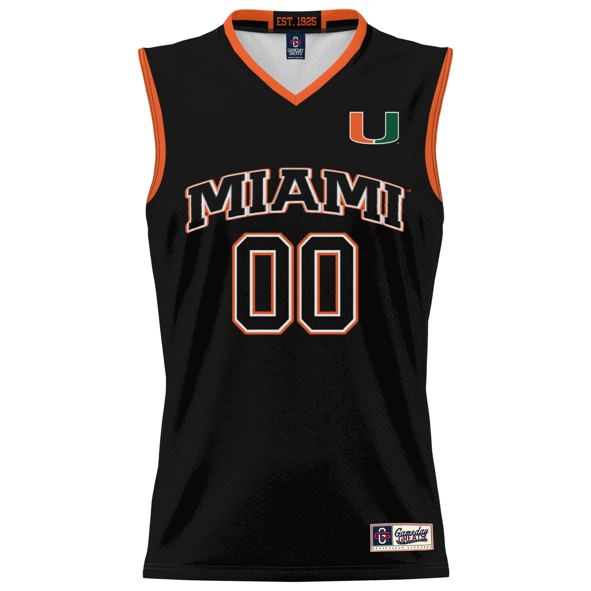 Miami Hurricanes Youth Lightweight Women's Basketball Jersey Black - front view