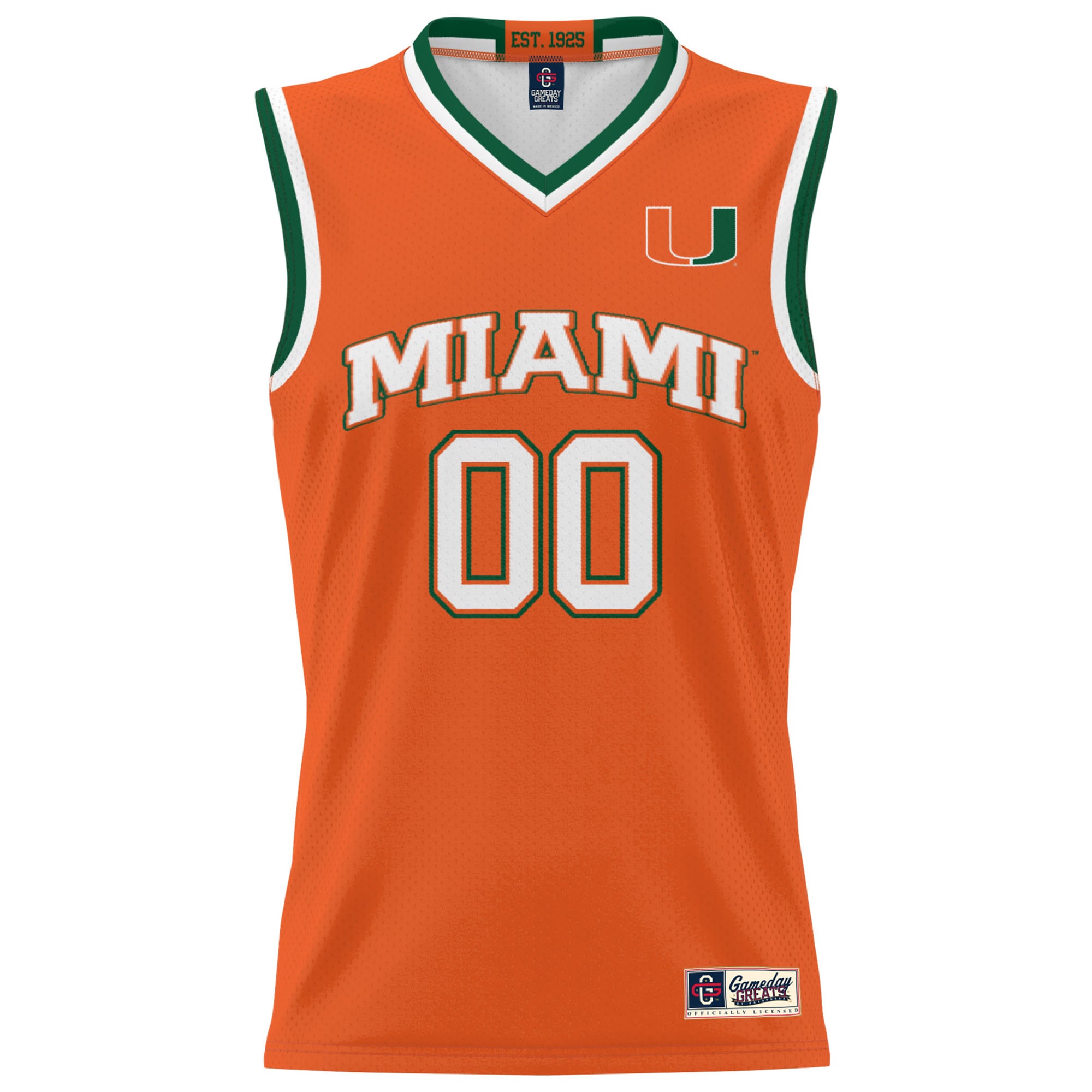 Miami Hurricanes Youth Lightweight Women's Basketball Jersey Orange - front view