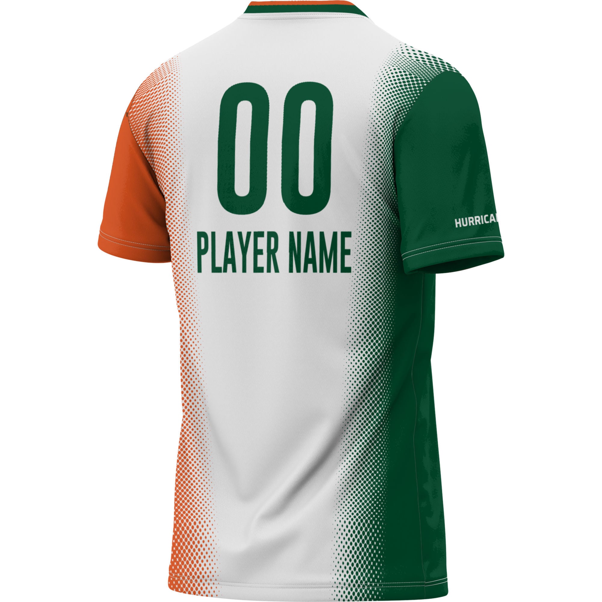 Miami Hurricanes Unisex Lightweight Women's Soccer Jersey White - back view