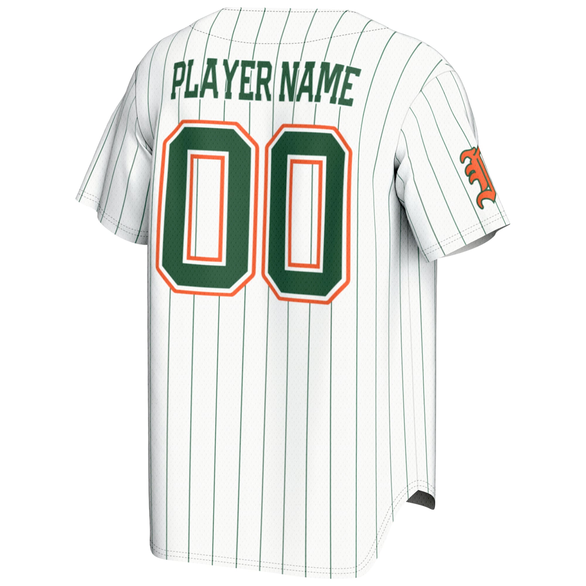 Miami Hurricanes Youth Lightweight Baseball Jersey White - back view