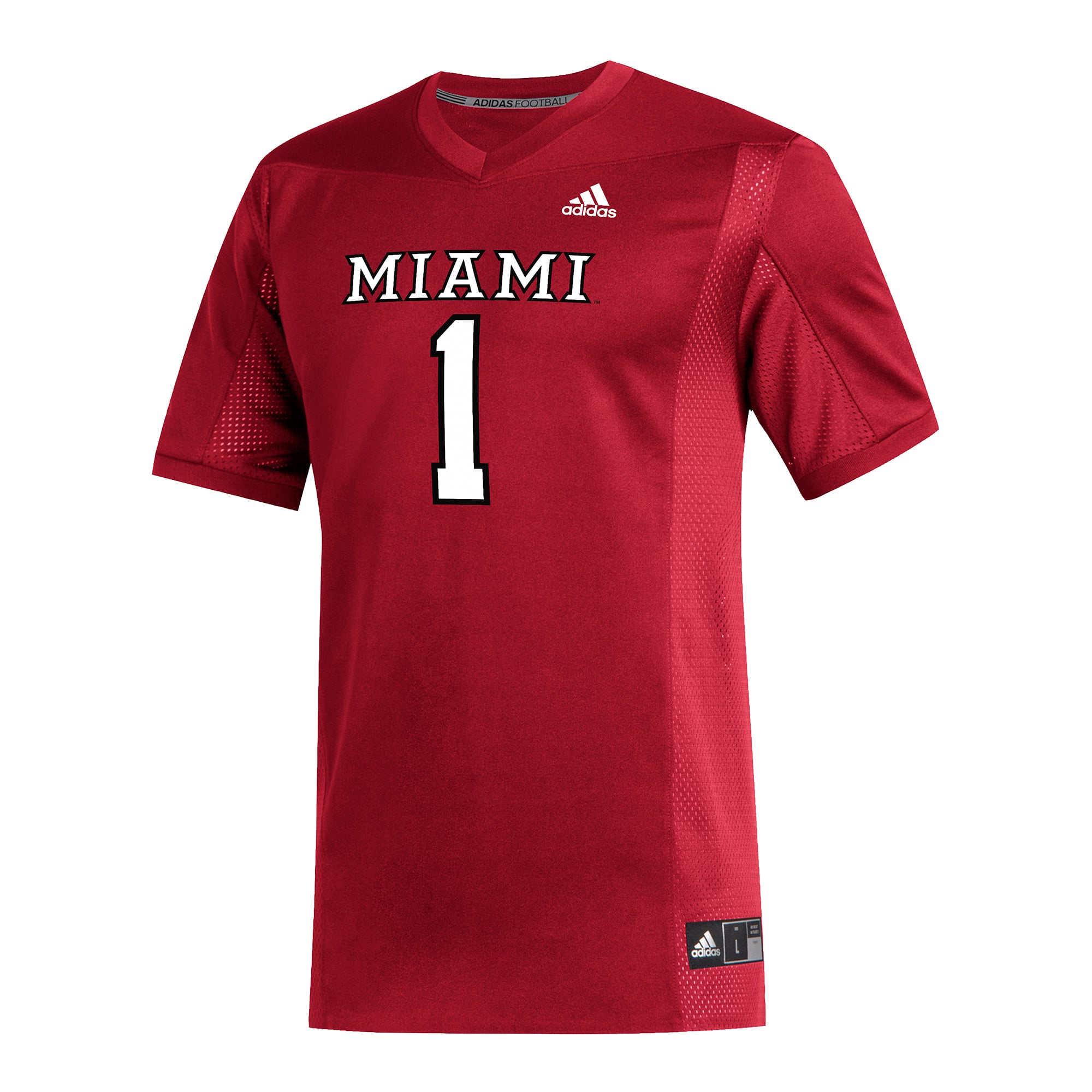 #1 Miami University RedHawks Football Jersey Red - front view