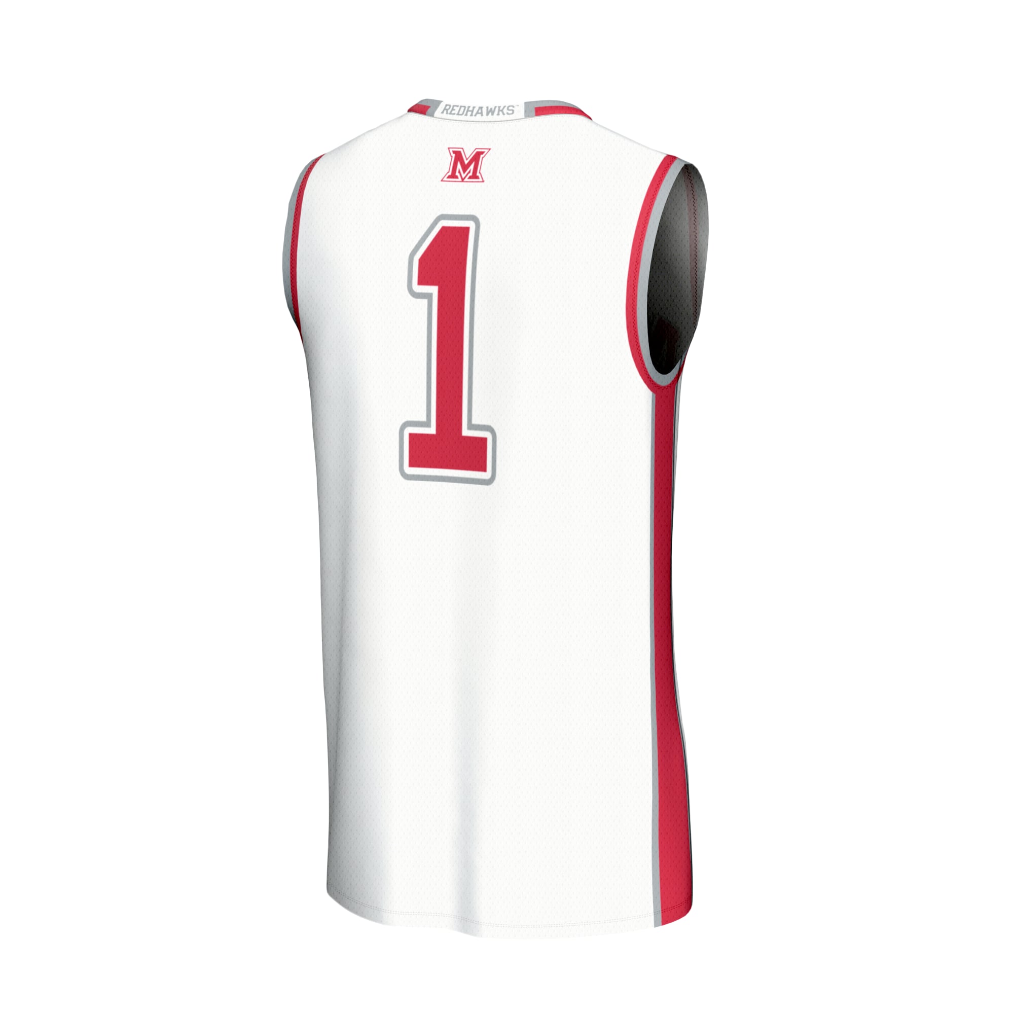 #1 Miami University RedHawks Unisex Lightweight Collegiate Basketball Fashion Jersey - back view
