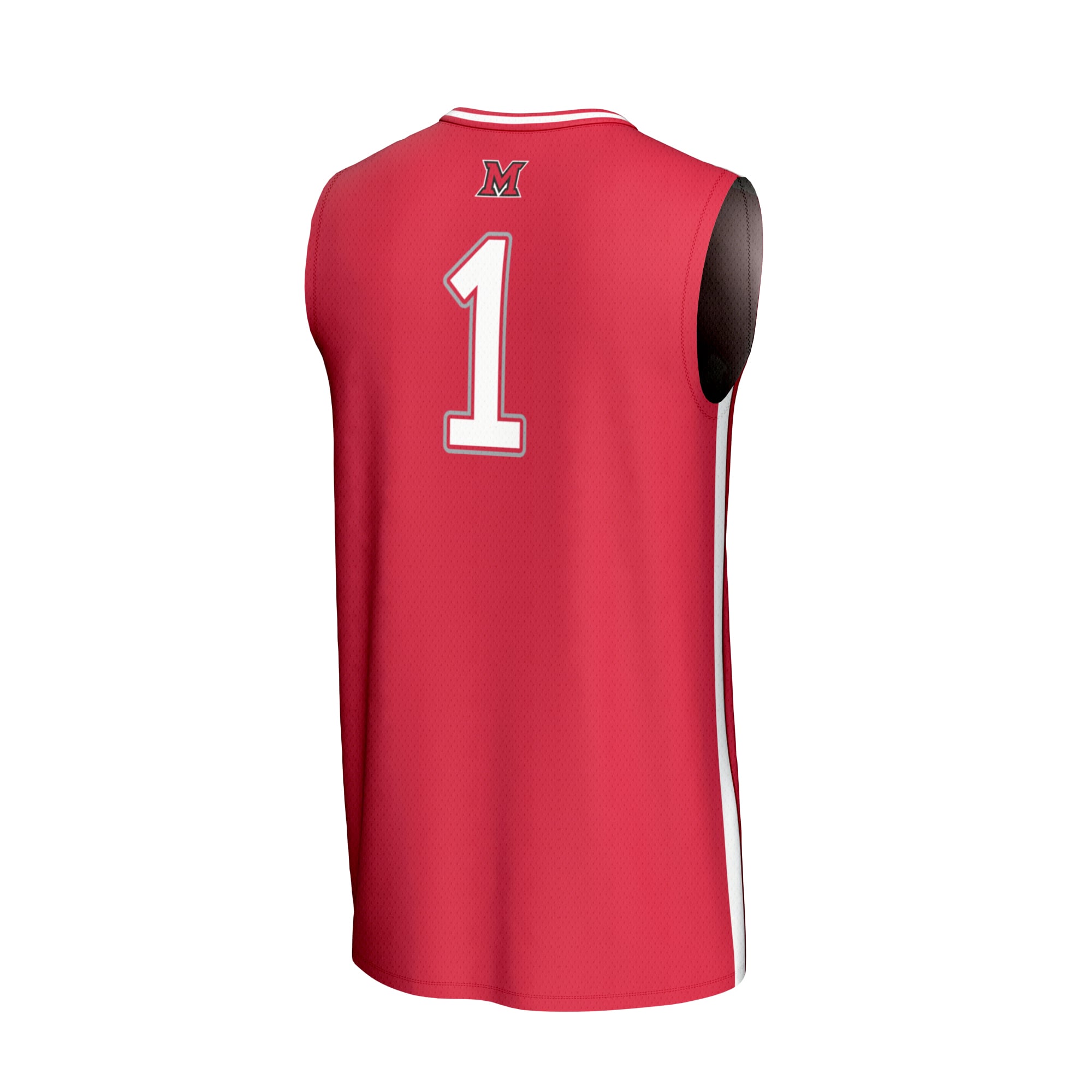 #1 Miami University RedHawks Unisex Lightweight Collegiate Basketball Fashion Jersey - back view
