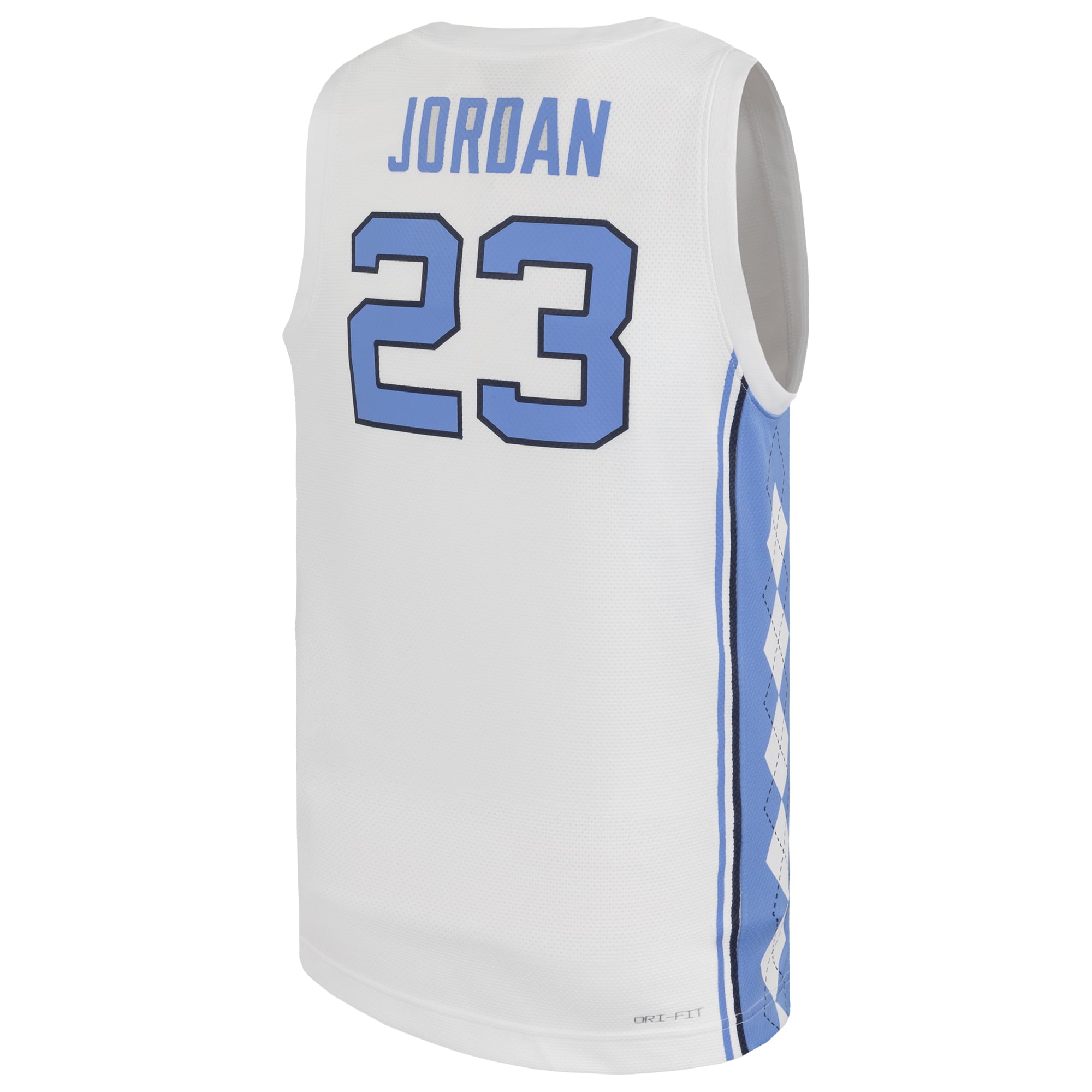 Michael Jordan North Carolina Tar Heels Youth Basketball Jersey White - back view