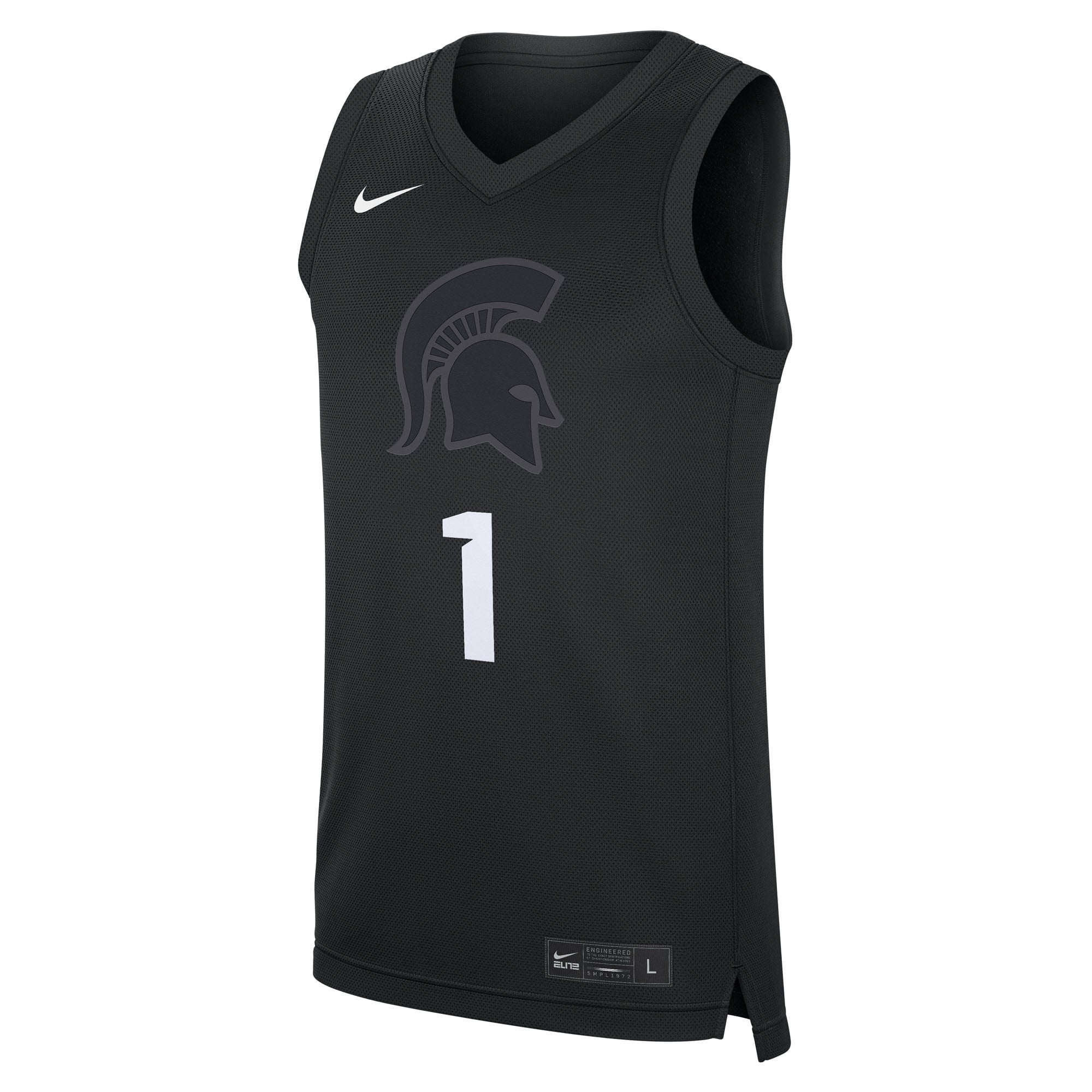 #1 Michigan State Spartans Alternate Jersey Black - front view
