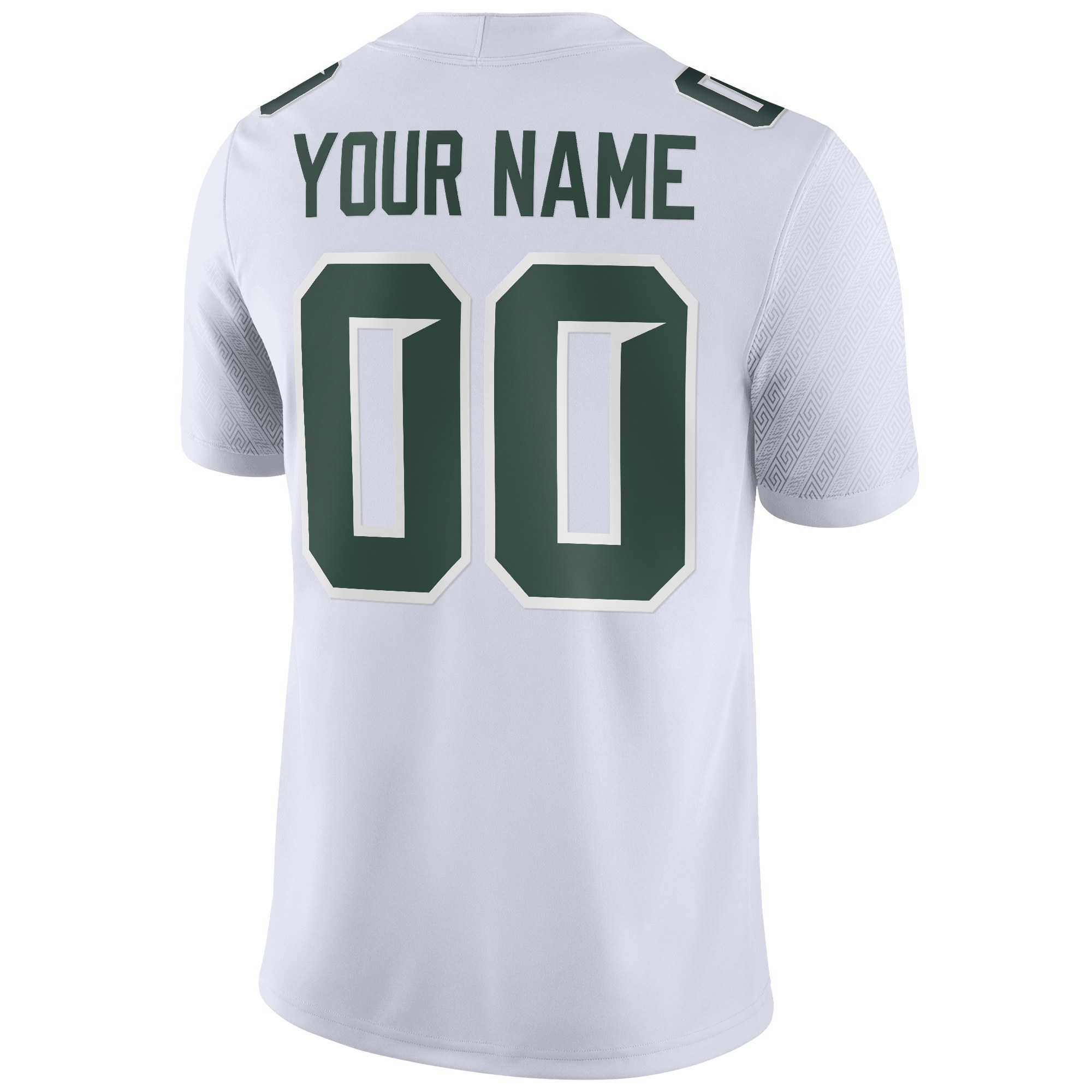 Michigan State Spartans Football Custom Jersey White - back view
