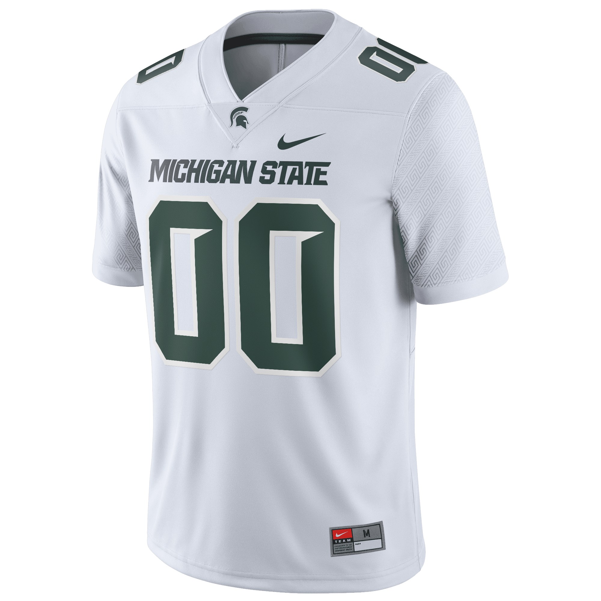 Michigan State Spartans Football Custom Jersey White - front view