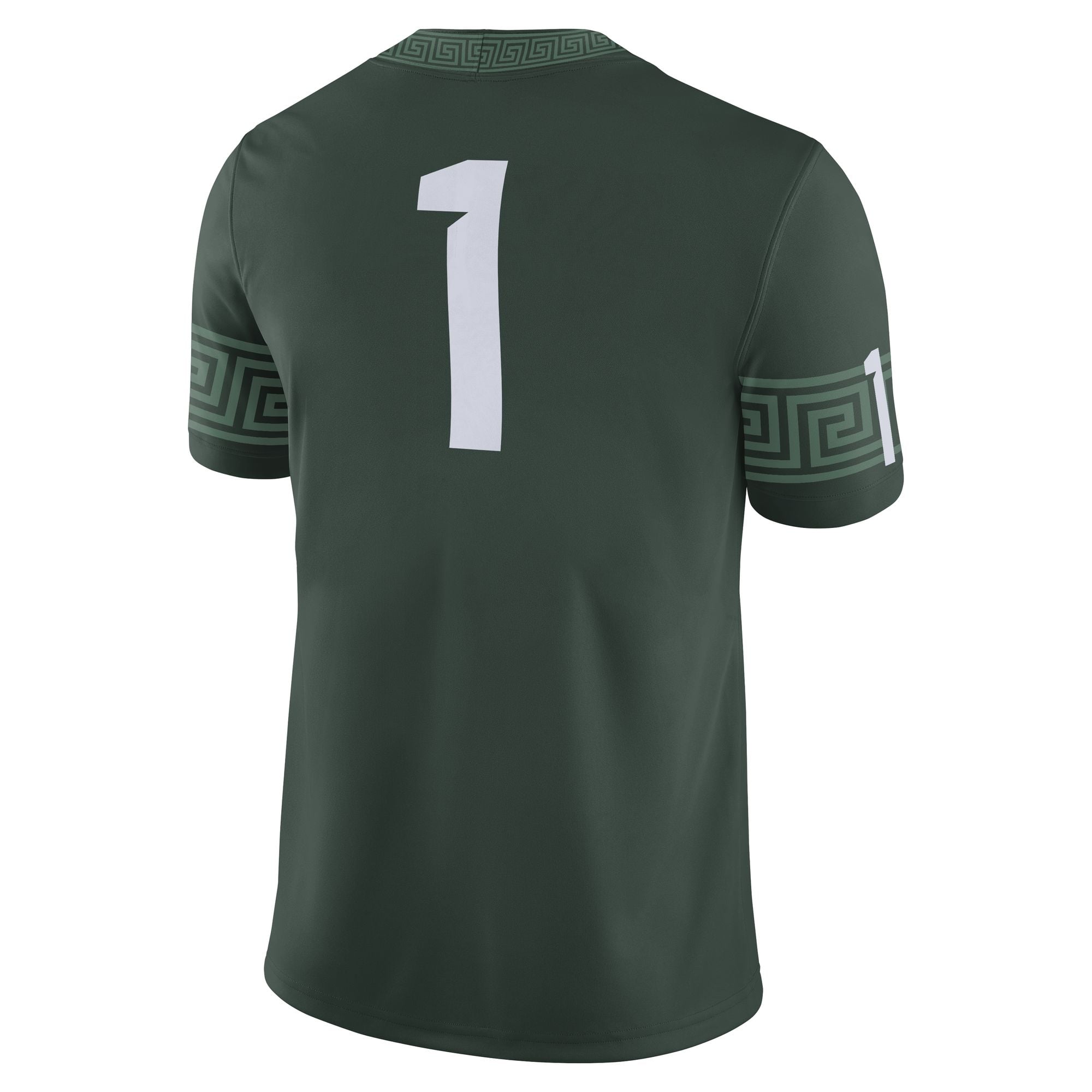 #1 Michigan State Spartans Football Jersey Green - back view