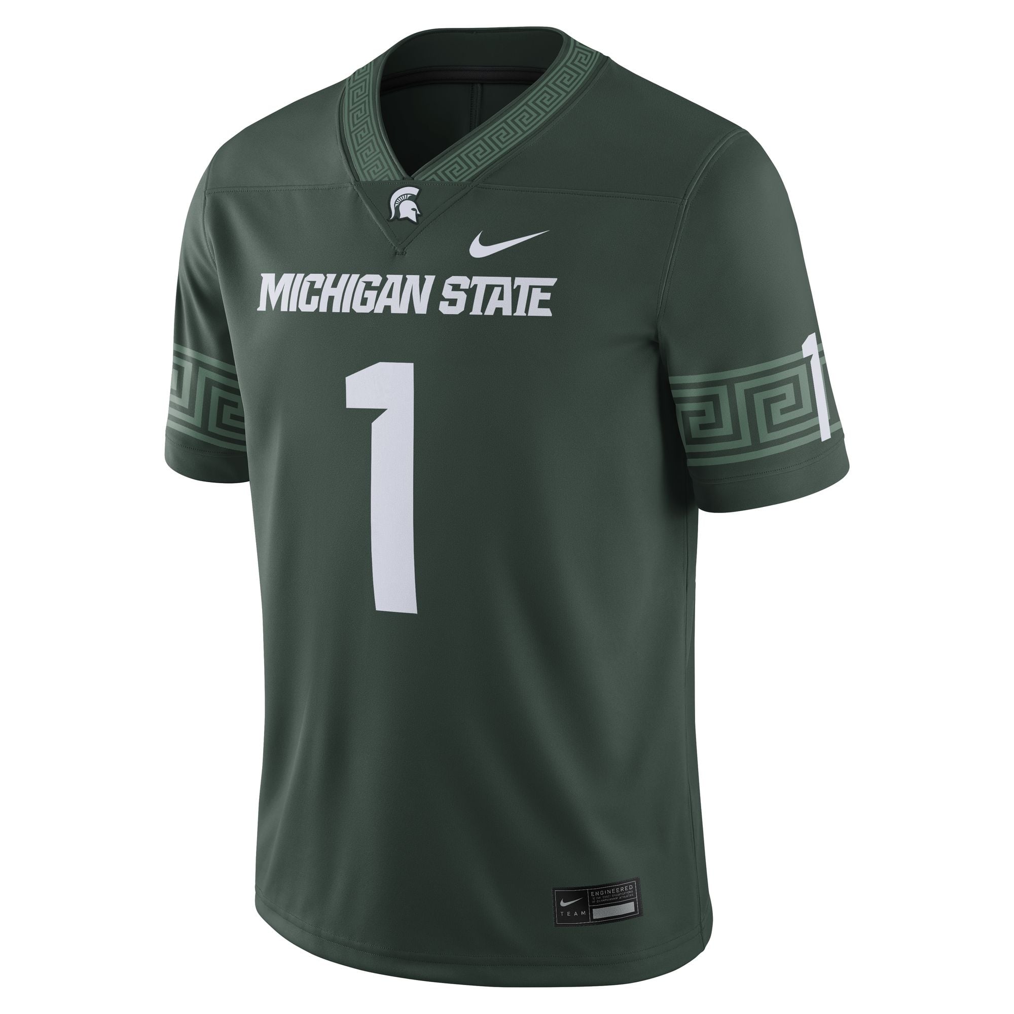 #1 Michigan State Spartans Football Jersey Green - front view