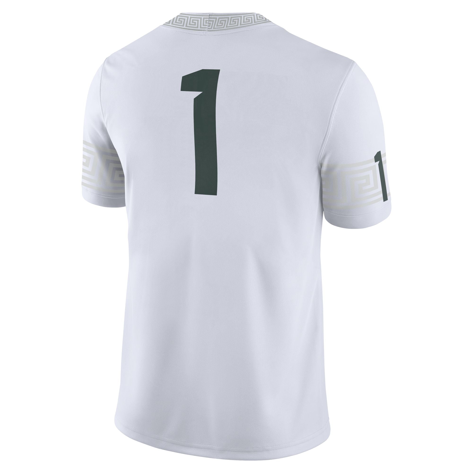 #1 Michigan State Spartans Football Jersey White - back view