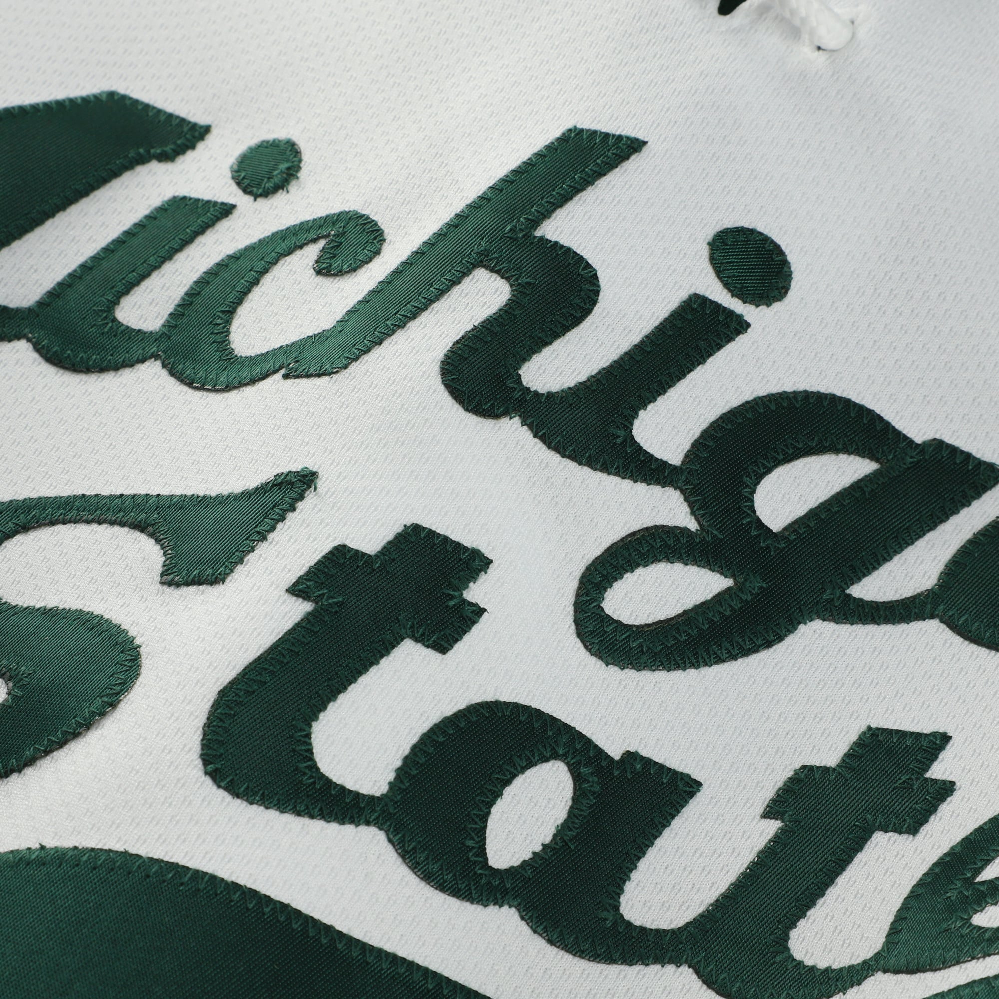 Michigan State Spartans Home Hockey Jersey White - detail view 1