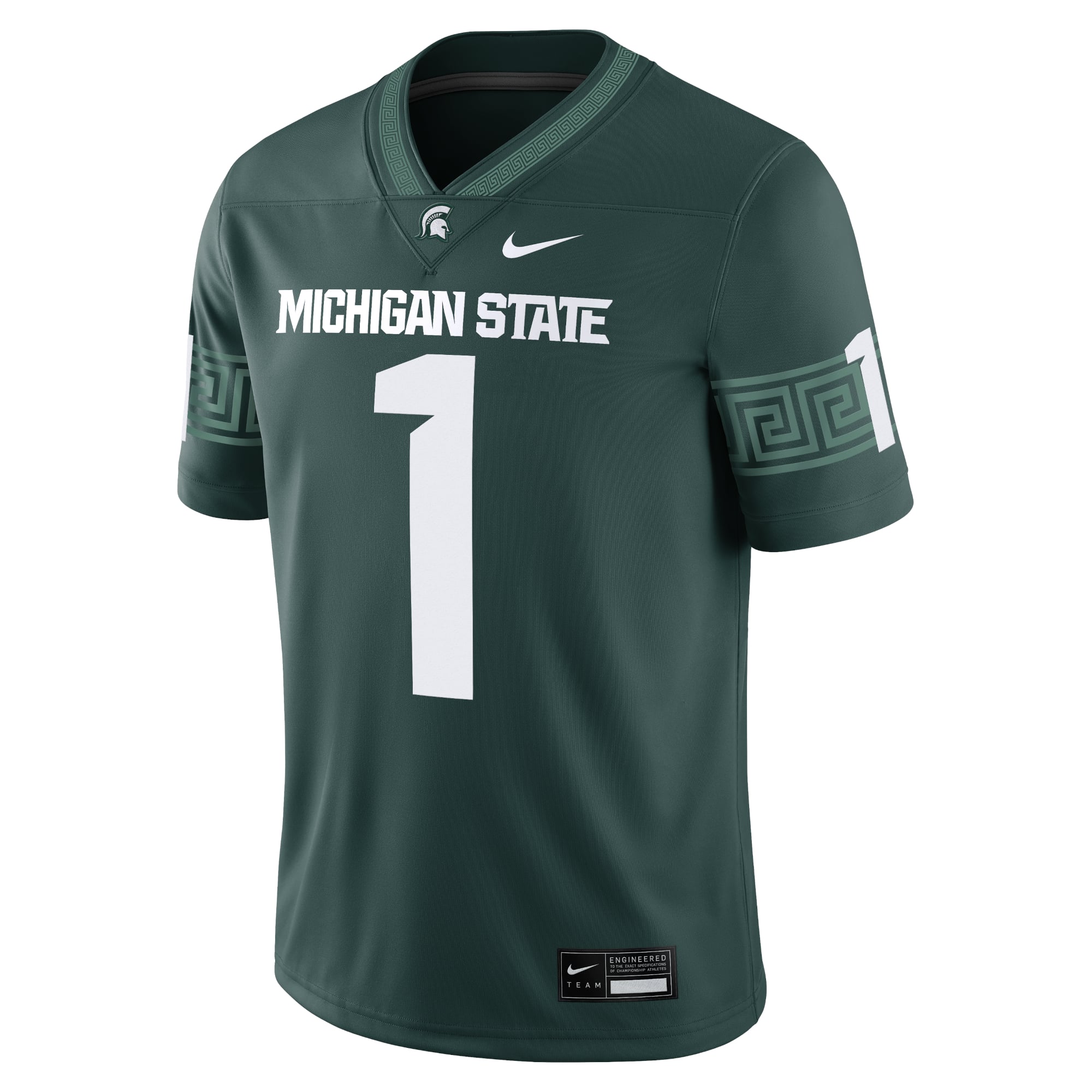 #1 Michigan State Spartans Jersey Green - front view