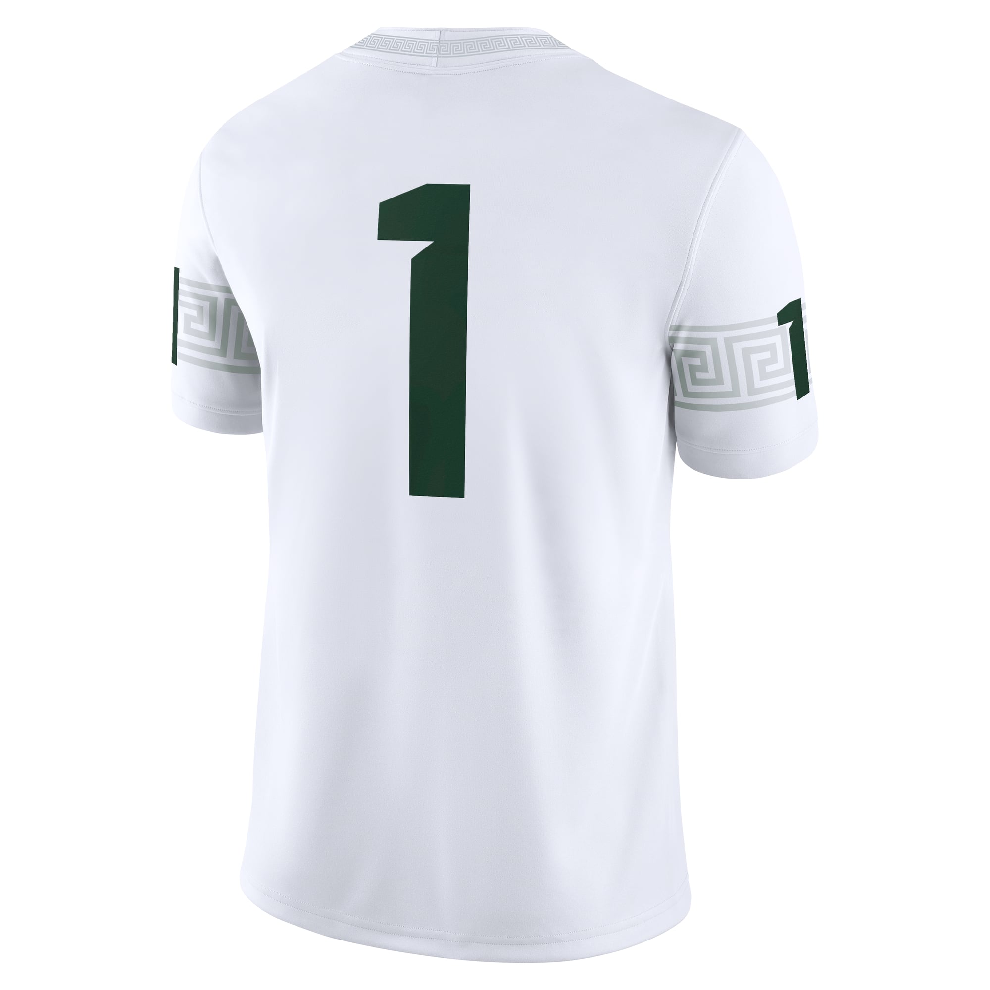 #1 Michigan State Spartans Jersey White - back view