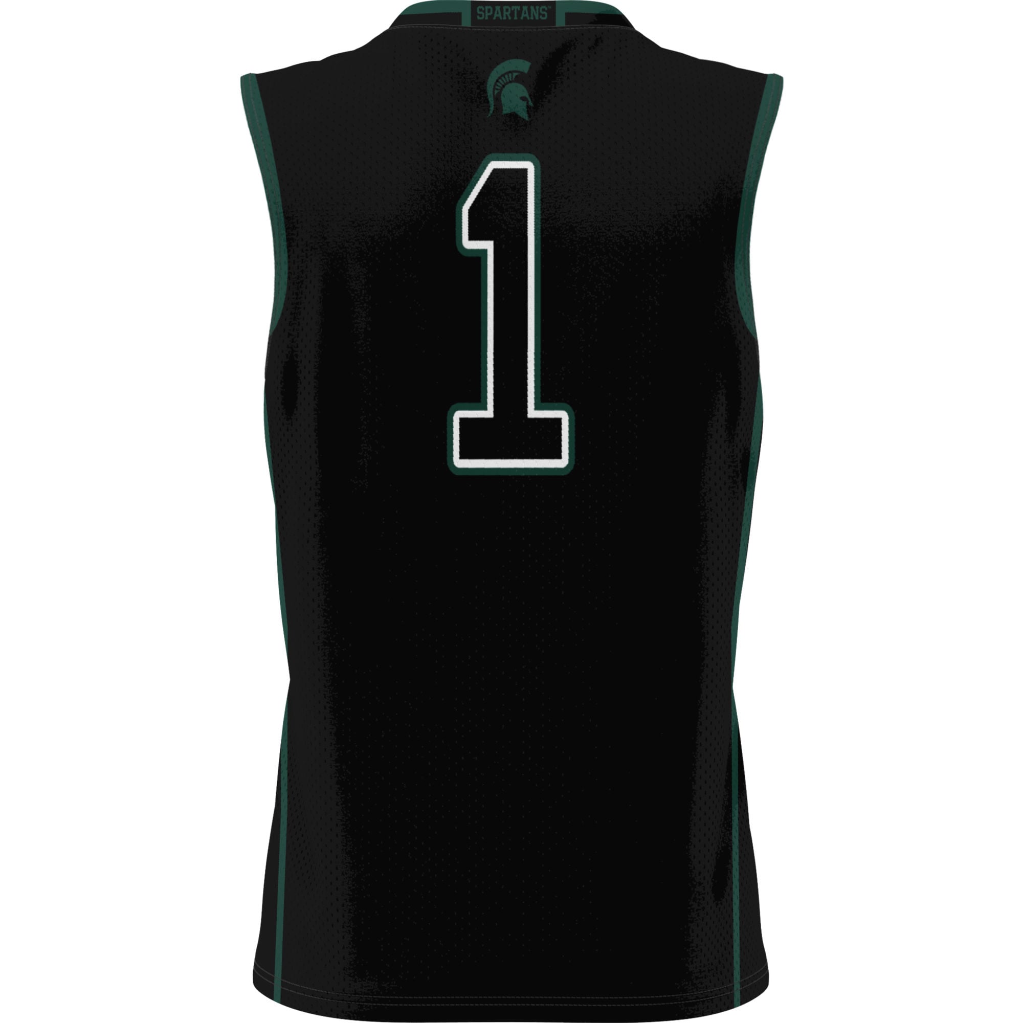#1 Michigan State Spartans Lightweight Basketball Jersey Black - back view