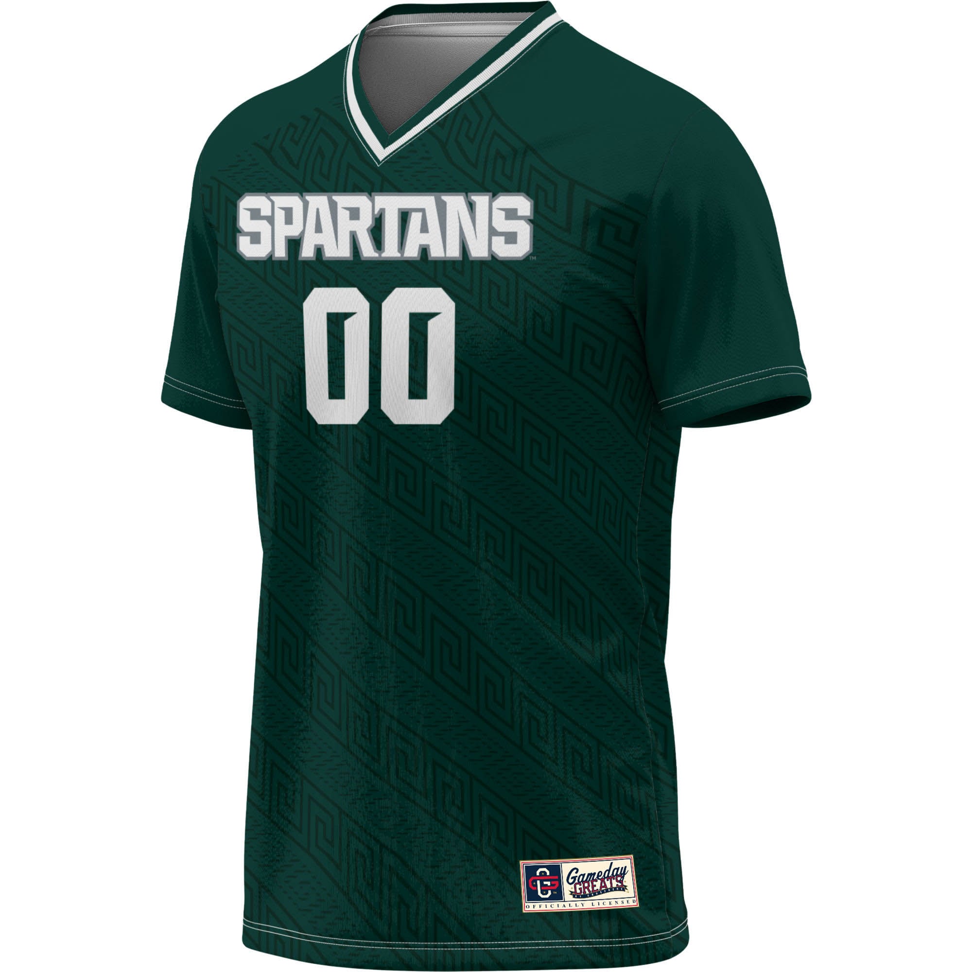 Michigan State Spartans Youth Lightweight Soccer Jersey Green - front view