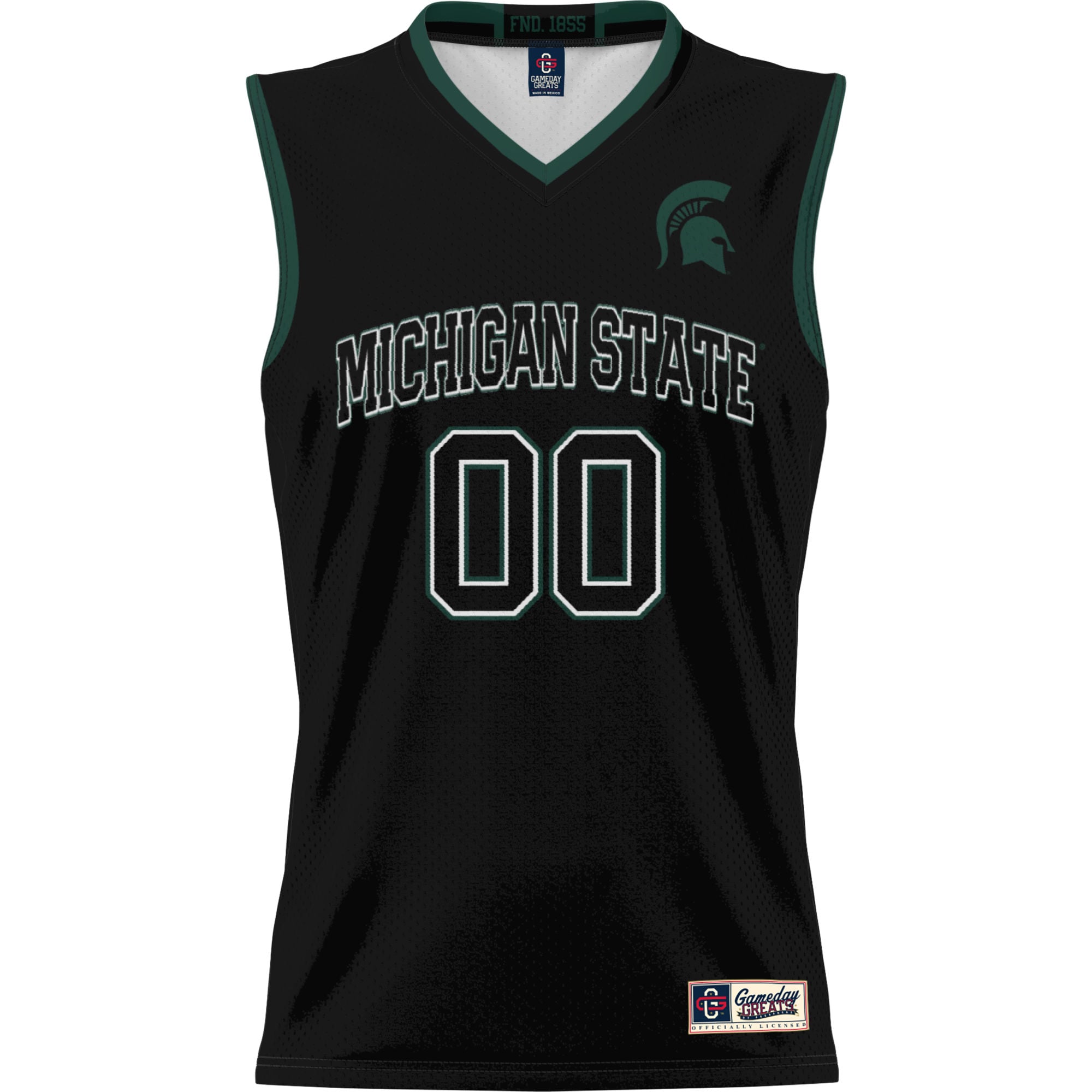 Michigan State Spartans Men's Basketball Jersey Black - front view