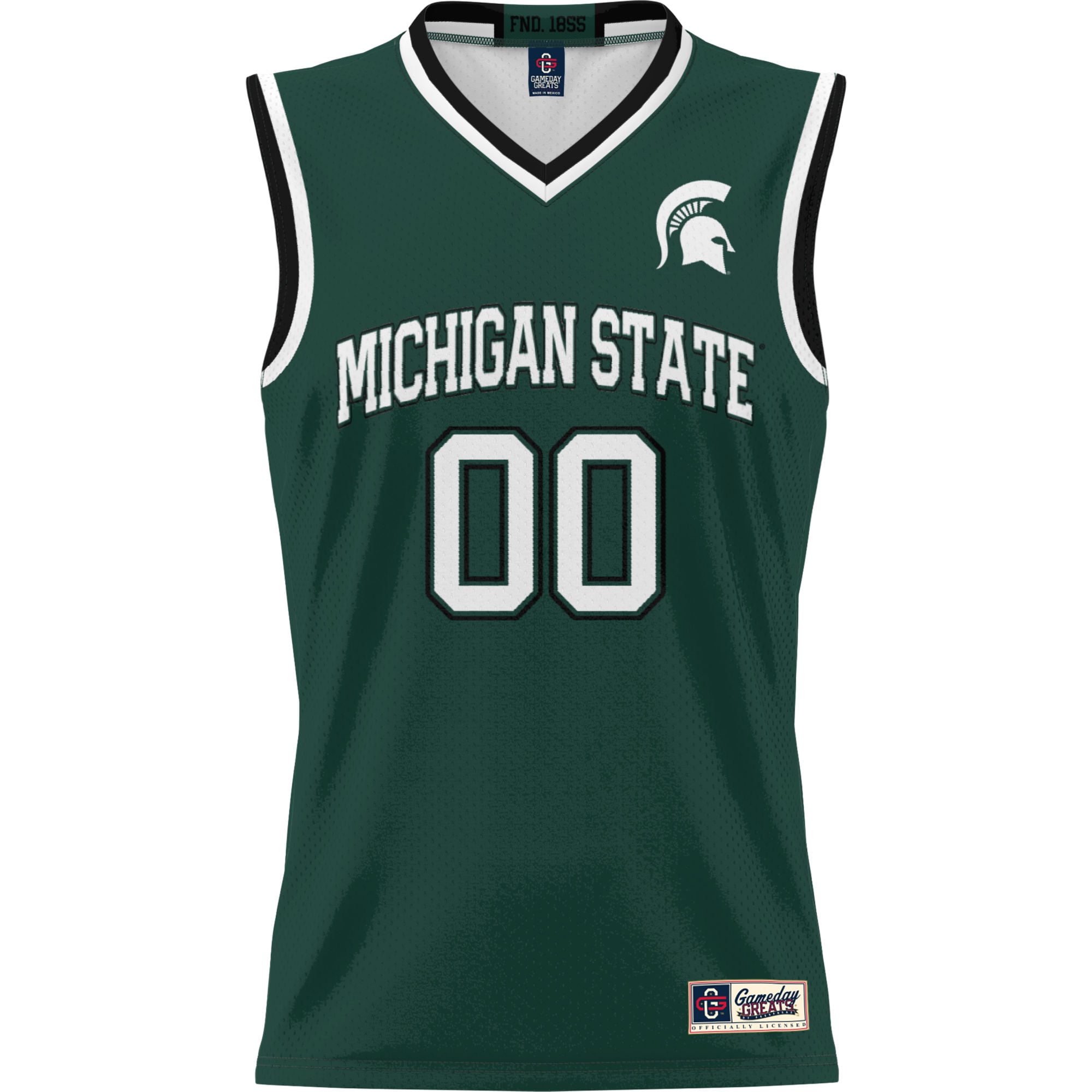Michigan State Spartans Men's Basketball Jersey Green - front view