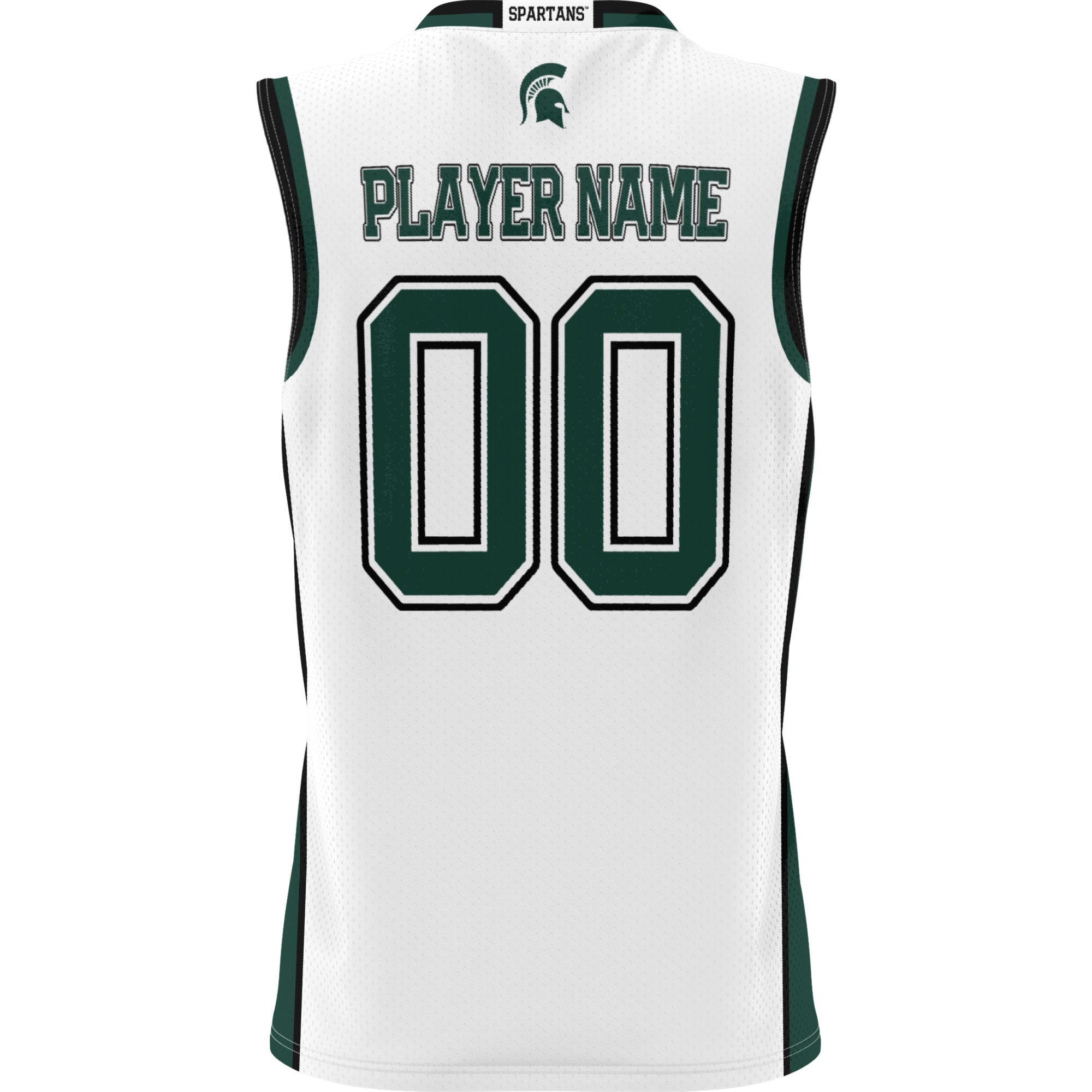 Michigan State Spartans Men's Basketball Jersey White - back view