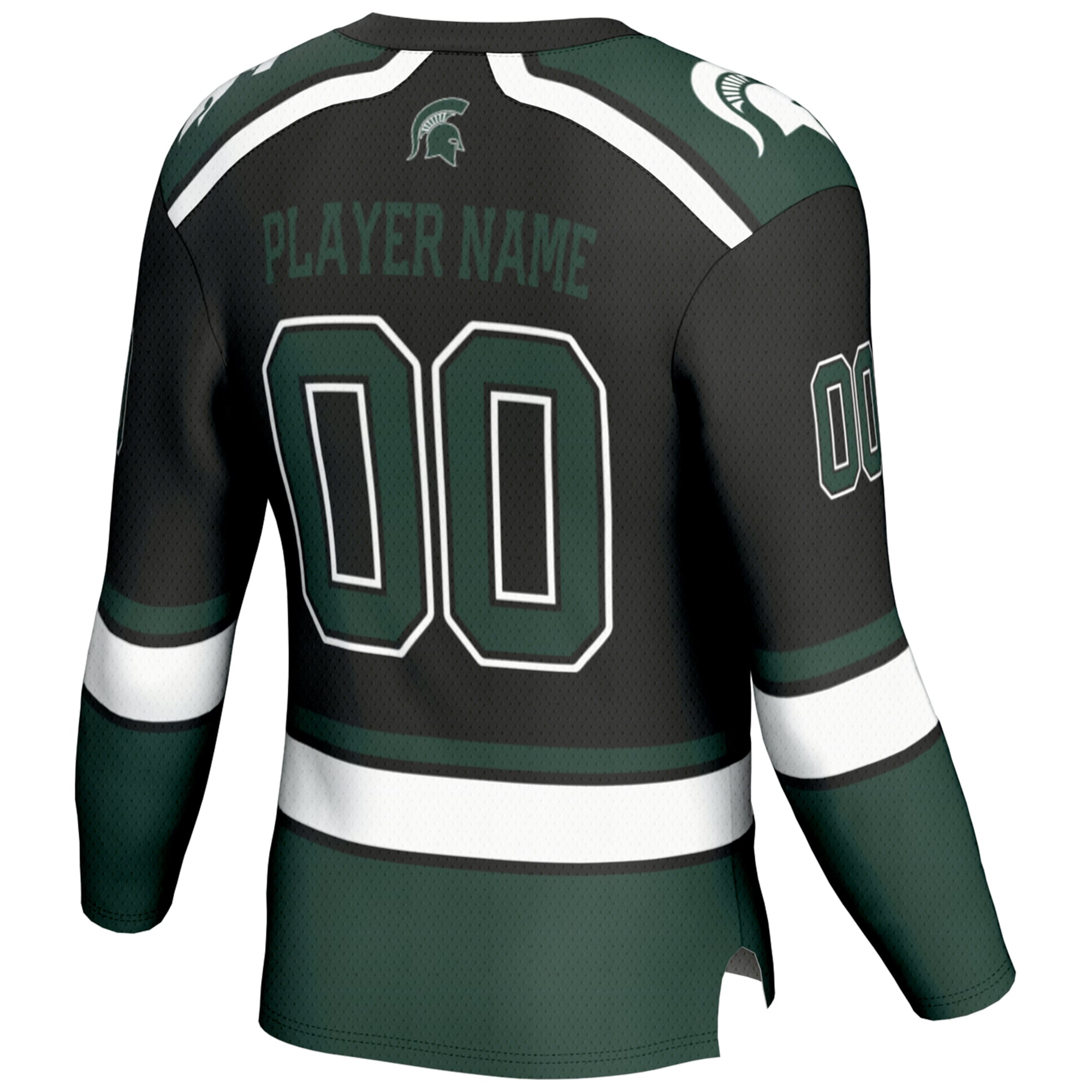 Michigan State Spartans Men's Ice Hockey Jersey Black - back view