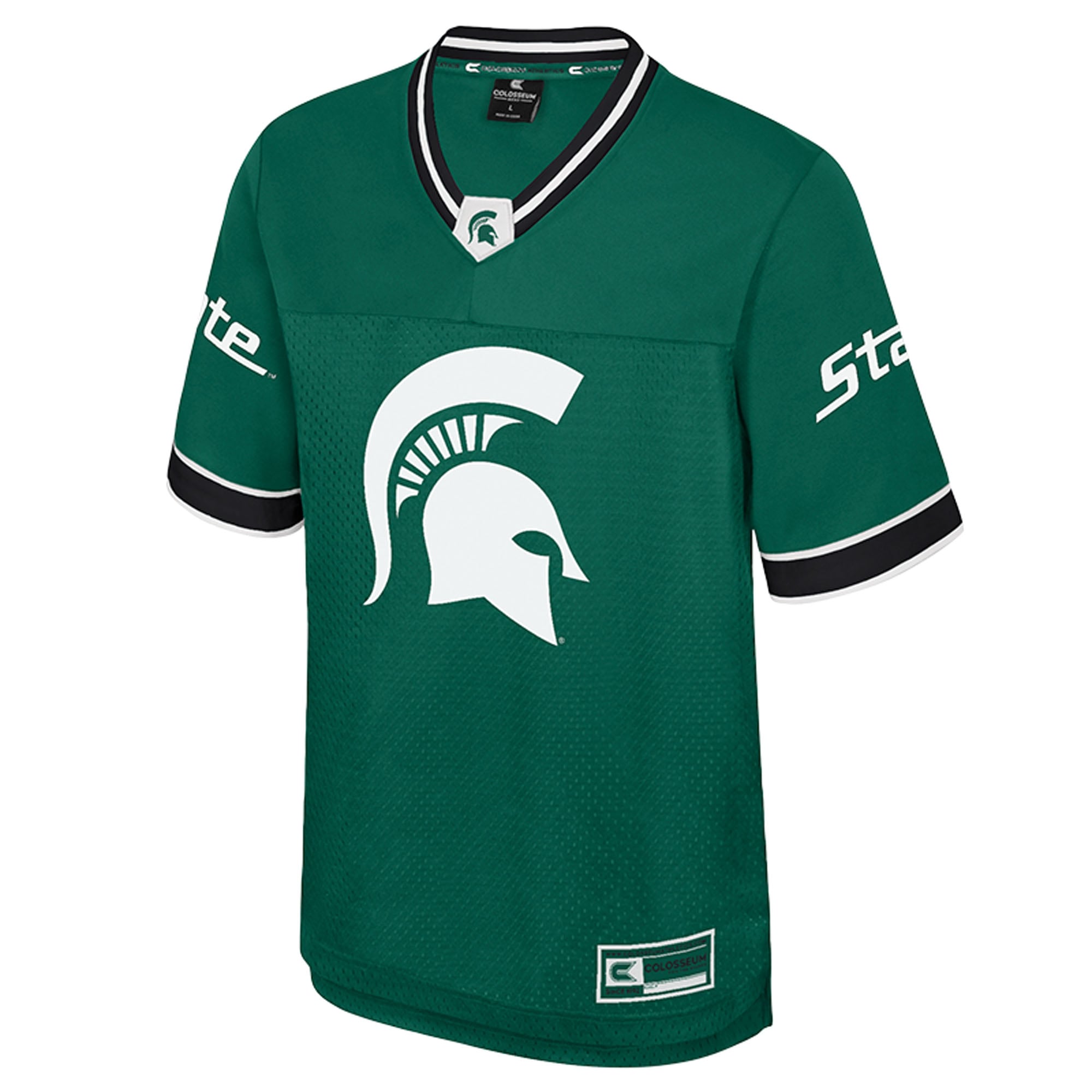Michigan State Spartans Nothing But The Hits Football Jersey Green - front view