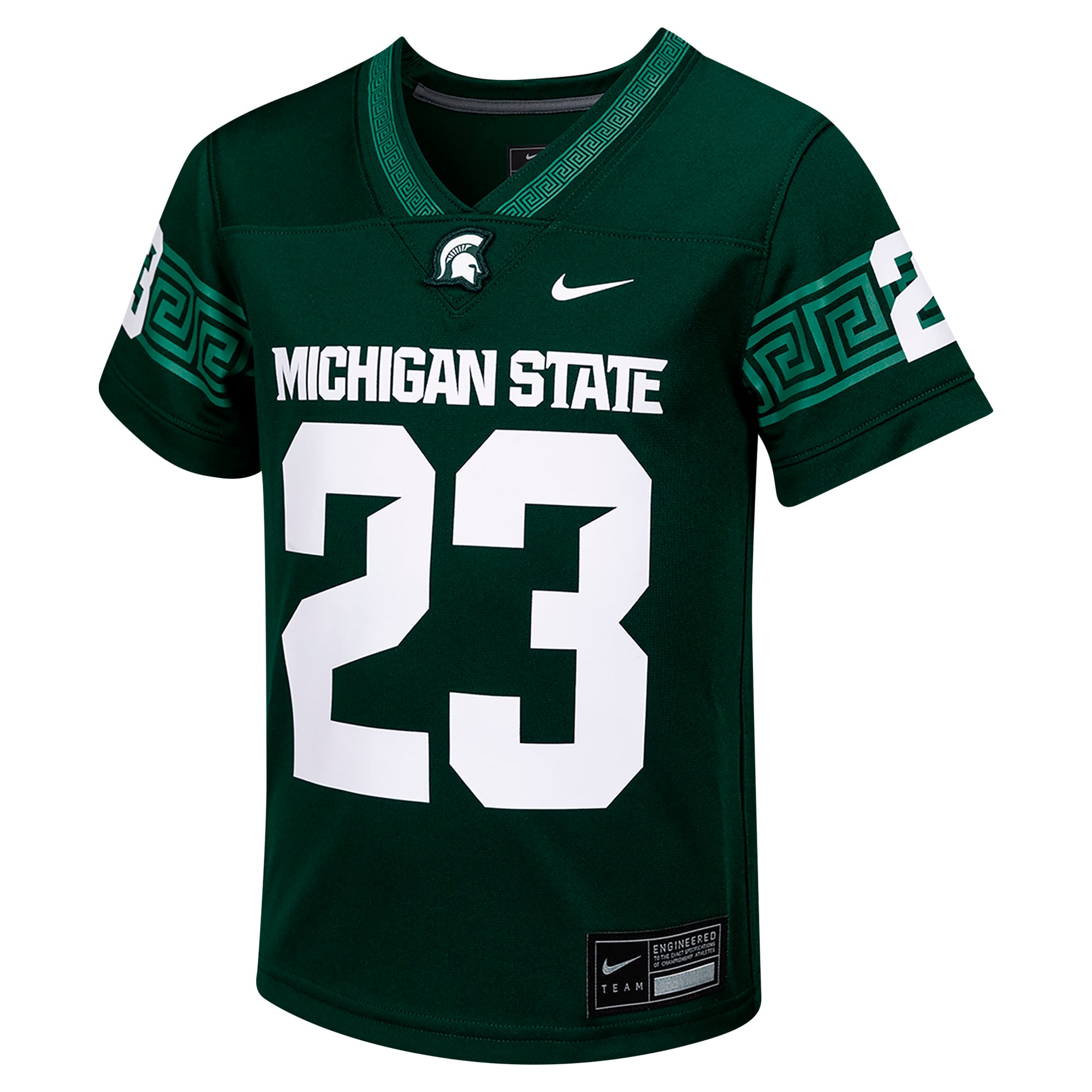 #23 Michigan State Spartans Preschool Football Jersey Green - front view