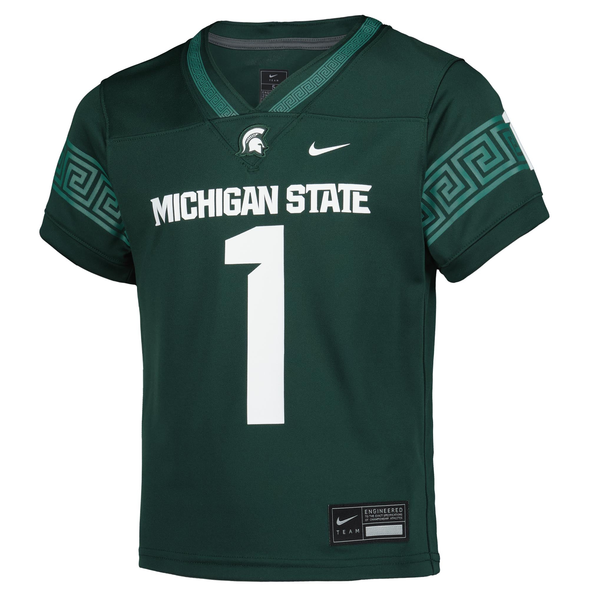 #1 Michigan State Spartans Preschool Jersey Green - front view