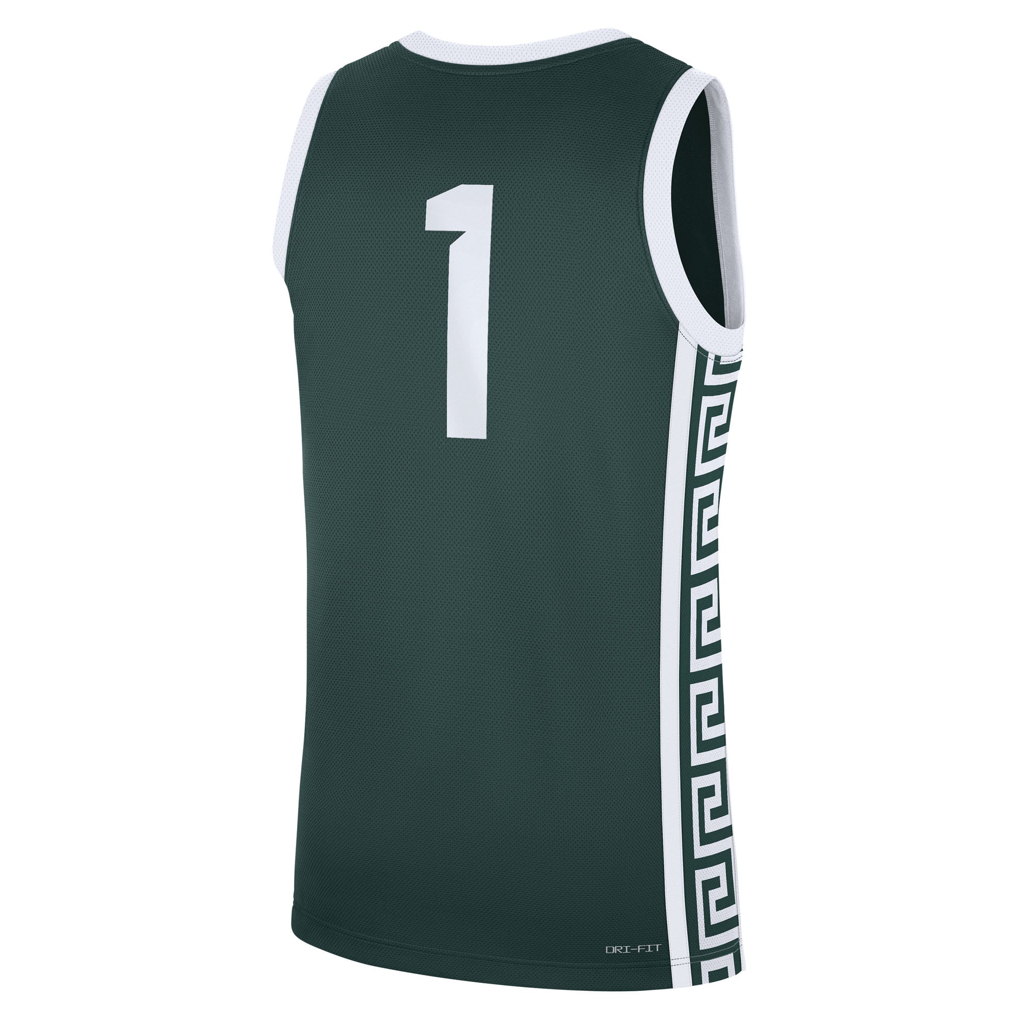 #1 Michigan State Spartans Road Jersey Green - back view