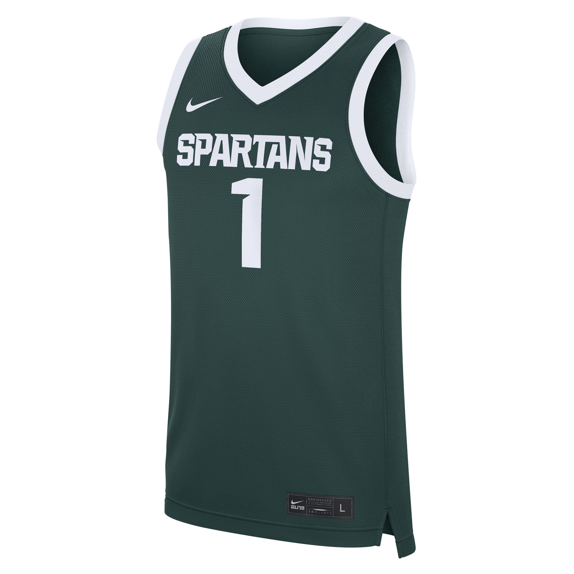 #1 Michigan State Spartans Road Jersey Green - front view